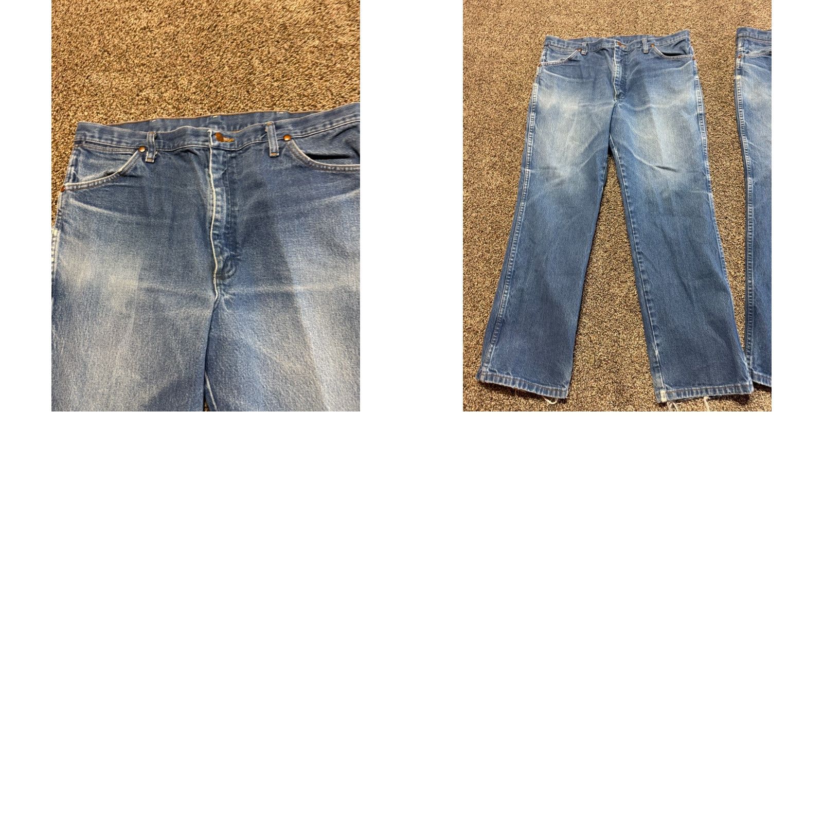 Wrangler Wrangler 936 Jeans 38 Blue Denim Bootcut Distressed 38x29 Men Pan 5-Pocket Wrangler 936 Bootcut Jeans Size 38 Mens Regular Blue Denim Distressed Jeans Size US 38 / EU 54 - 10 Thumbnail