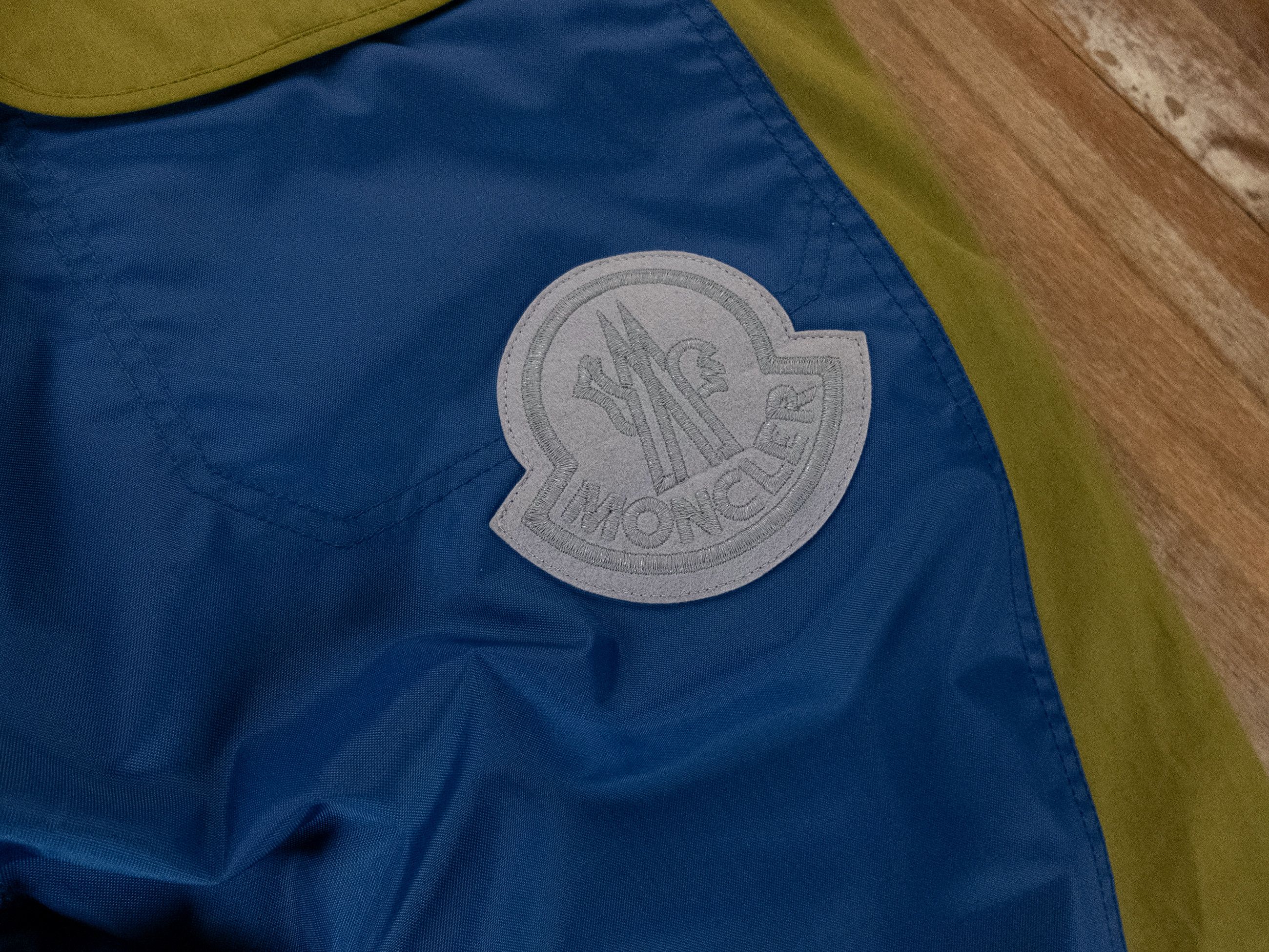 Moncler MONCLER GENIUS 1952 green blue cotton & shell panel pants 34 Size US 34 / EU 50 - 14 Thumbnail
