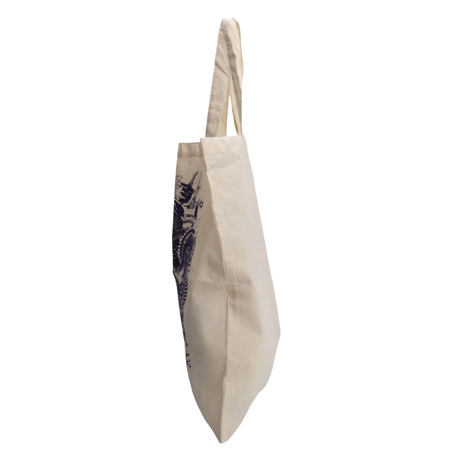 Jean Paul Gaultier Dragon Print Tote Bag in Cream and Blue Size ONE SIZE - 4 Thumbnail