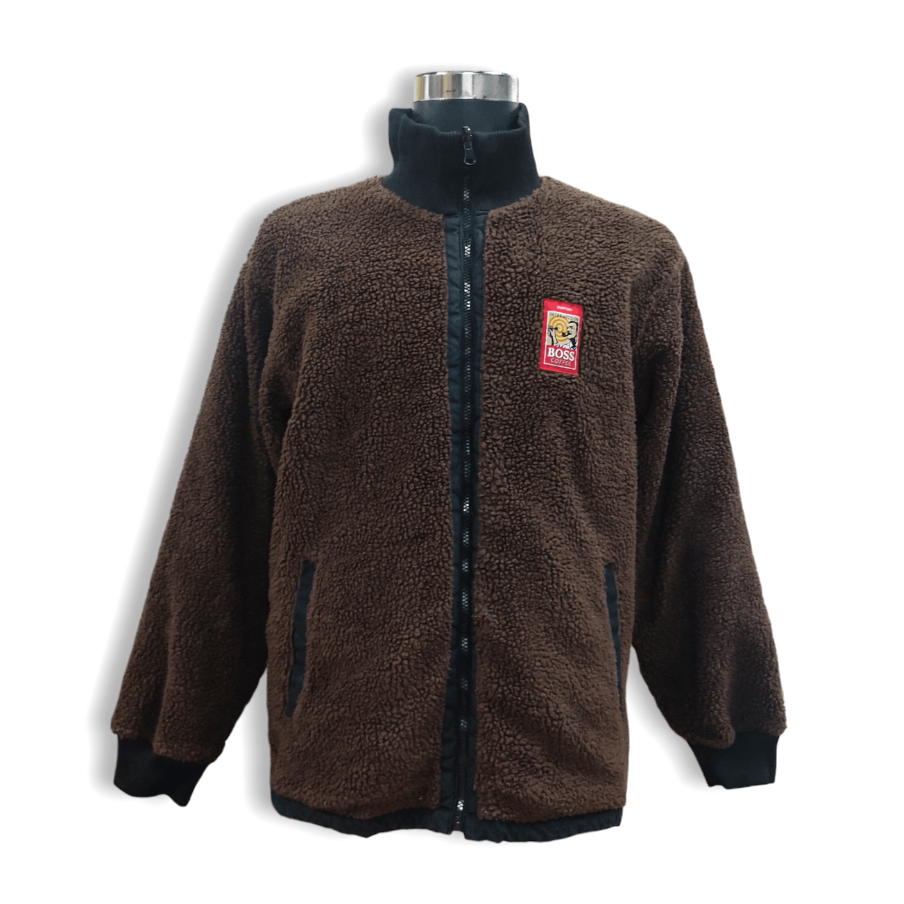 Japanese Brand SUNTORY BOSS COFFEE Cotton Fleece Reversible Jacket Size US L / EU 52-54 / 3 - 1 Thumbnail