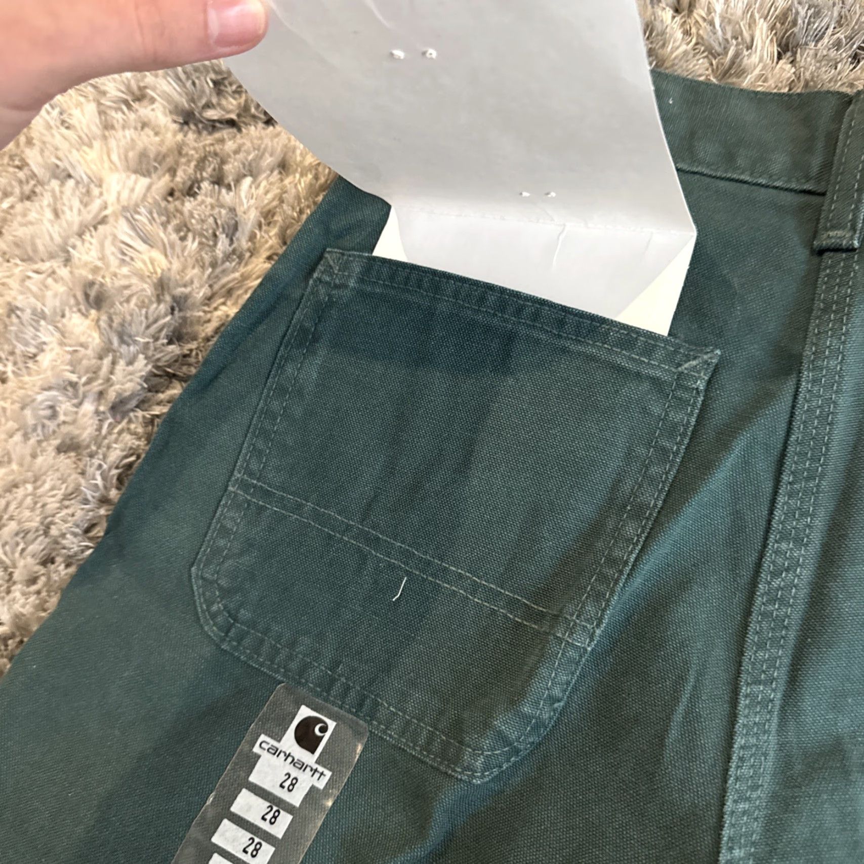 Carhartt VINTAGE Carhartt Jorts Denim Green 90s HTF RARE B30 EVG Men’s Size 28 GRAIL Size US 28 / EU 44 - 7 Thumbnail
