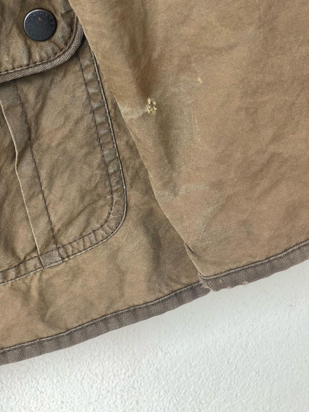 Barbour × Vintage Vintage Barbour Utility Waxed Jacket Size L / US 10 / IT 46 - 17 Thumbnail