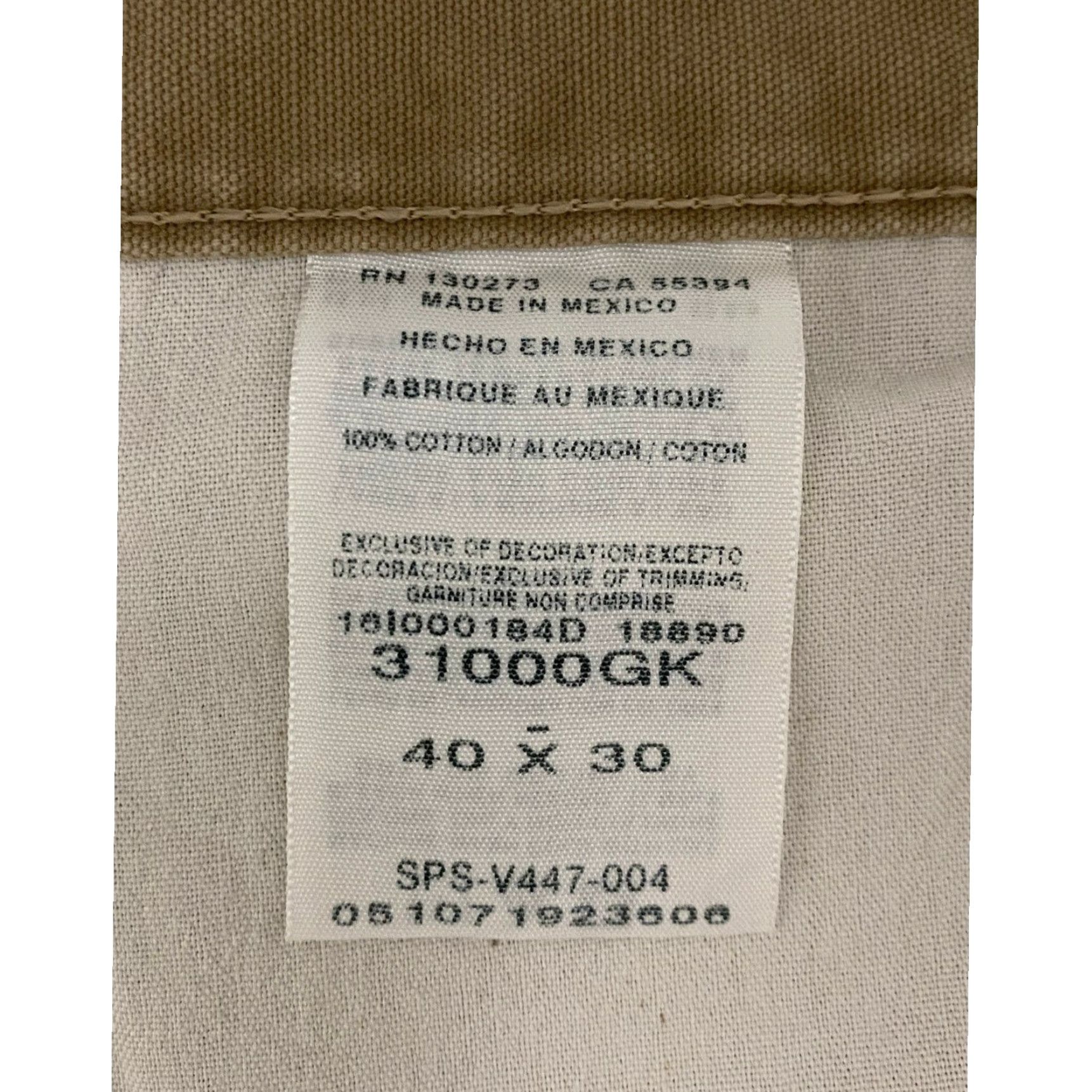 Wrangler VINTAGE Wrangler Canvas Pants Men's 40x30 Golden Khaki Wide Leg Size US 40 / EU 56 - 4 Thumbnail