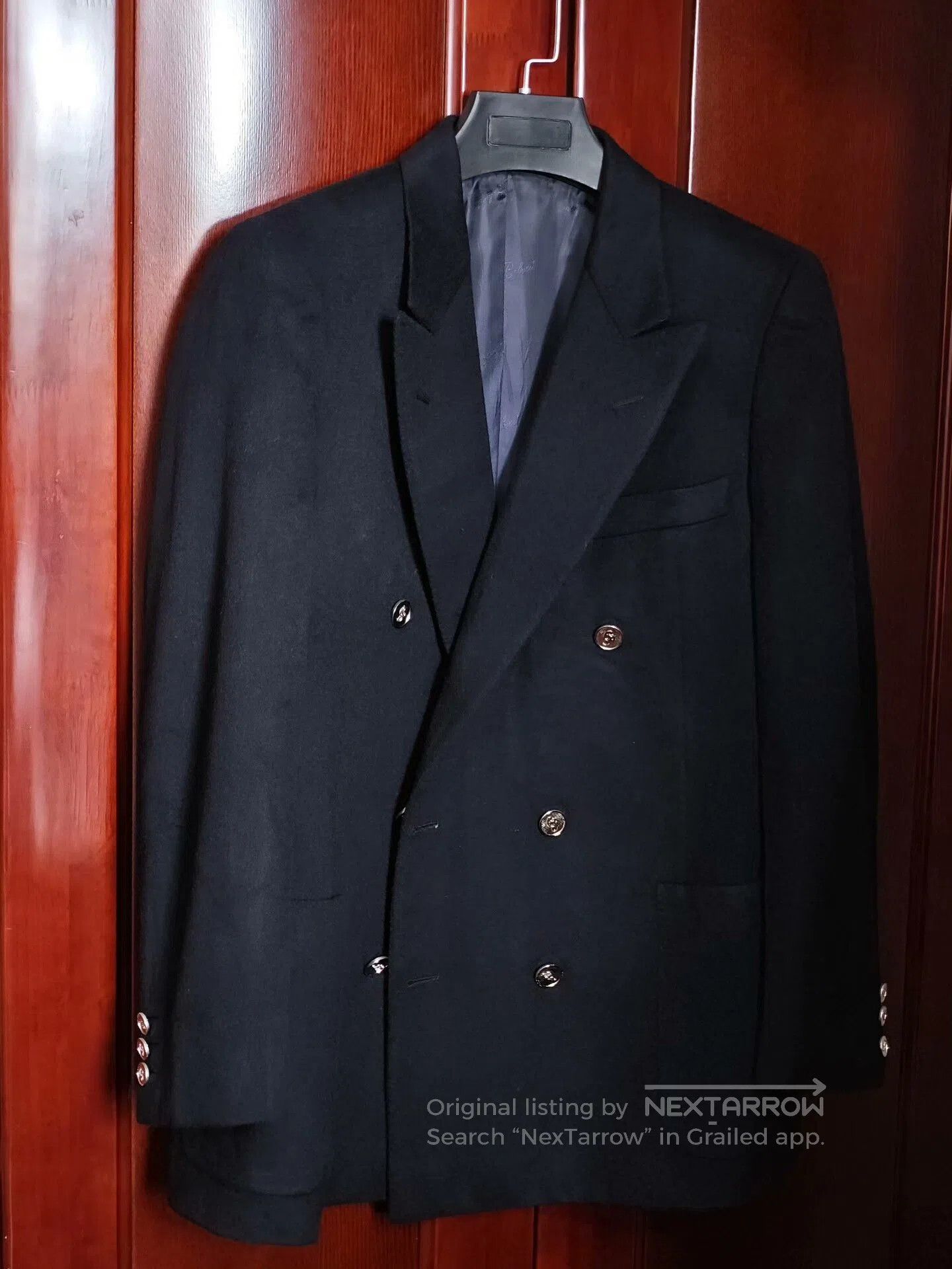 Belvest Italian Wool Cashmere Double-Breasted Suit. Size US S / EU 44-46 / 1 - 1 Thumbnail