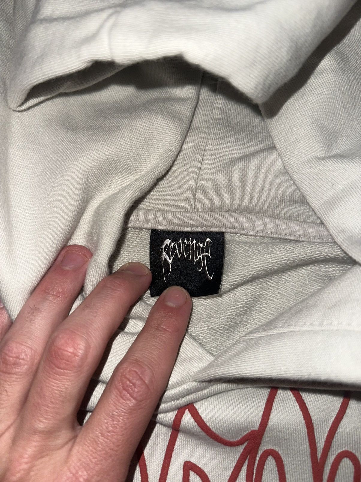 Revenge X Kill Outline Hoodie Cement/Red Size US M / EU 48-50 / 2 - 3 Thumbnail