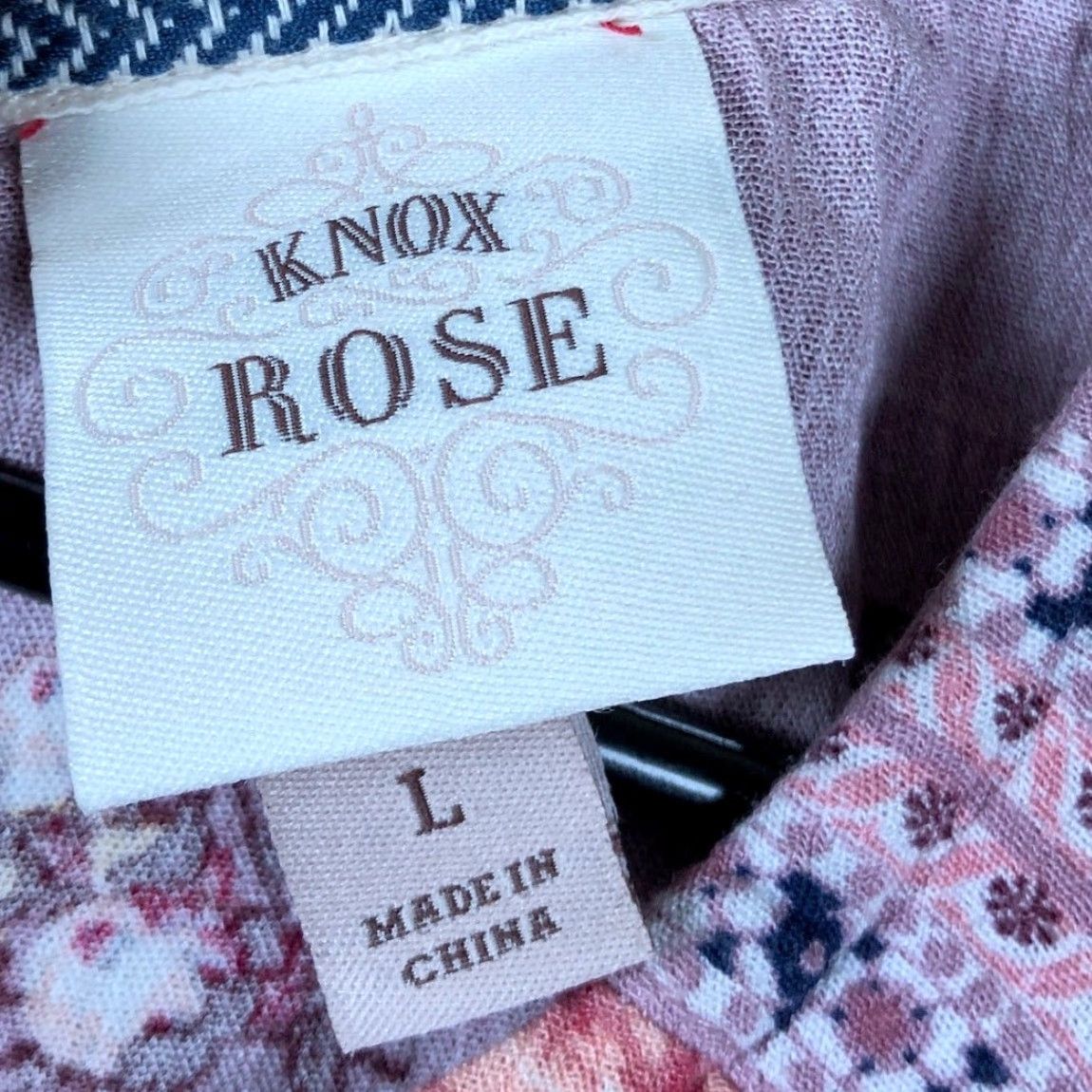 Vintage Knox Rose Womens Blouse Purple Floral Crew Neck Long Sleeve Large Size L / US 10 / IT 46 - 6 Thumbnail