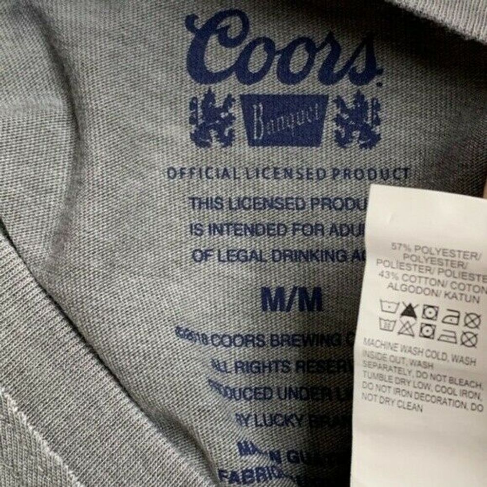 Lucky Brand Lucky Brand M Gray Coors Golden Beer 50/50 Tee T shirt Gray Size US M / EU 48-50 / 2 - 5 Thumbnail