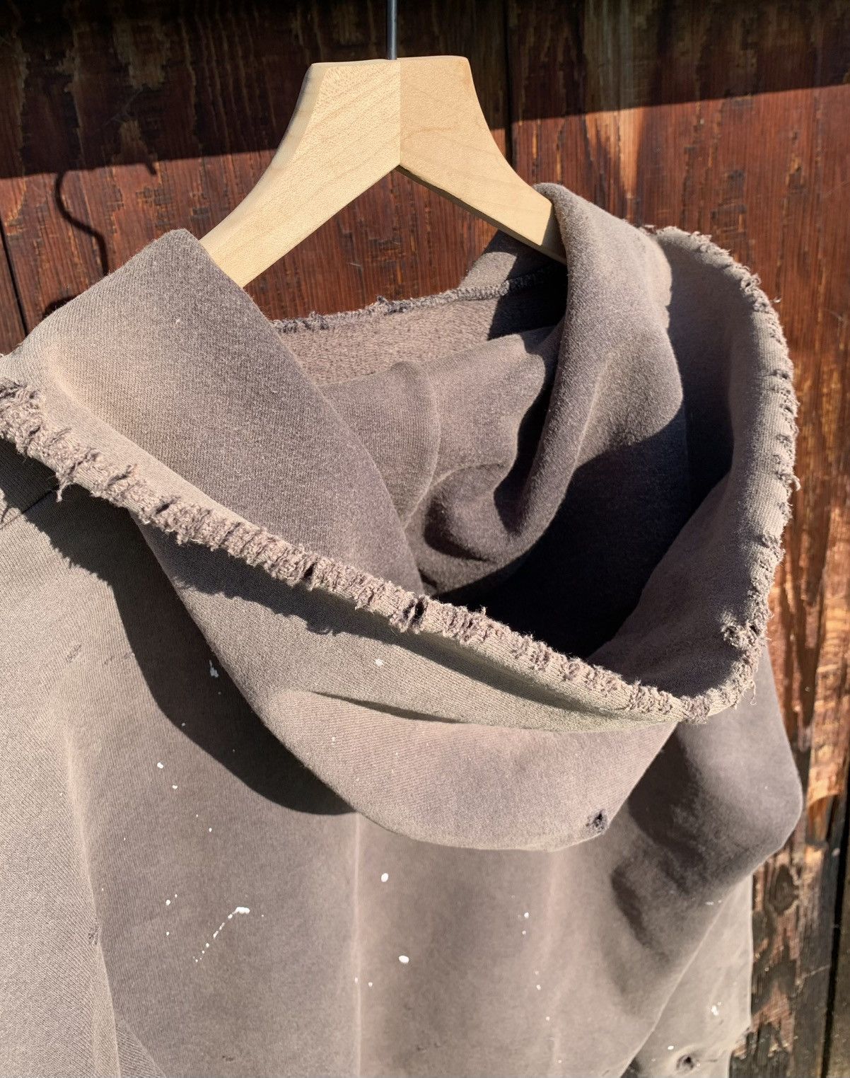 Vintage Vintage Thrashed Sun Faded Blank Hoodie 90s Paint Boxy M Size US M / EU 48-50 / 2 - 11 Thumbnail