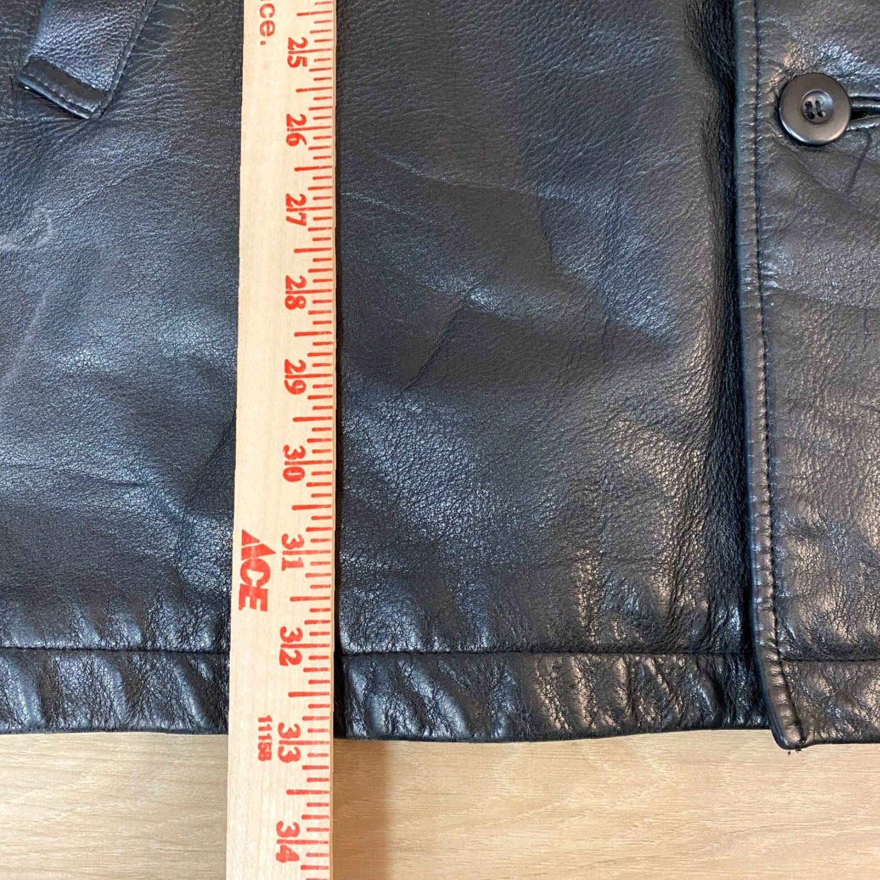Vintage Wilsons Leather Jacket Mens XL Black Mid Length Zip Quilted Lining Heavyweight Size US XL / EU 56 / 4 - 6 Thumbnail
