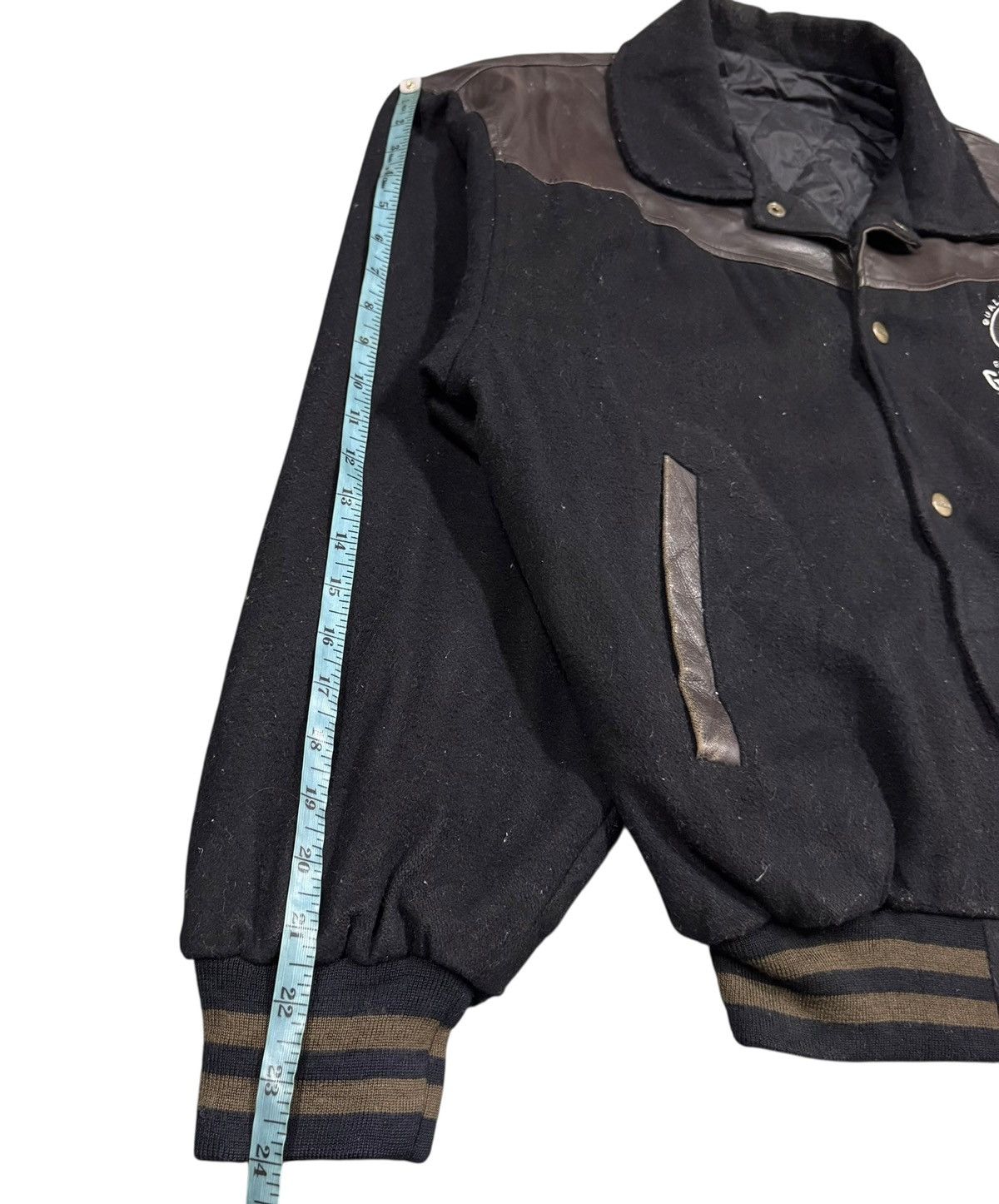 Vintage Vtg🔥90’s Georgia Coffee Varsity Leather/Wool Jacket Size US L / EU 52-54 / 3 - 20 Thumbnail
