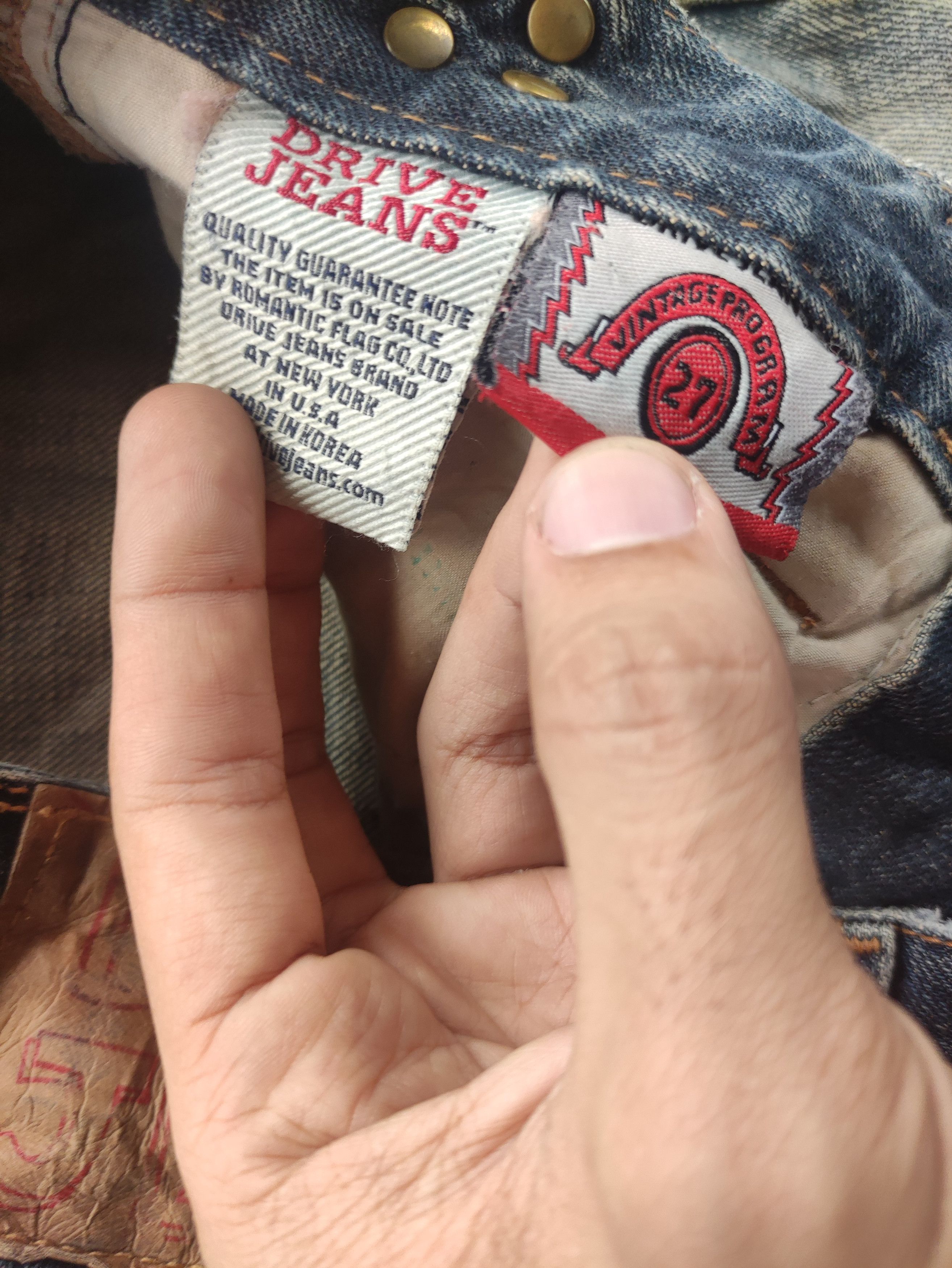 Japanese Brand Vintage DriveJeans Flare Rusty Denim Distressed Faded Pants Size 30" / US 8 / IT 44 - 8 Thumbnail