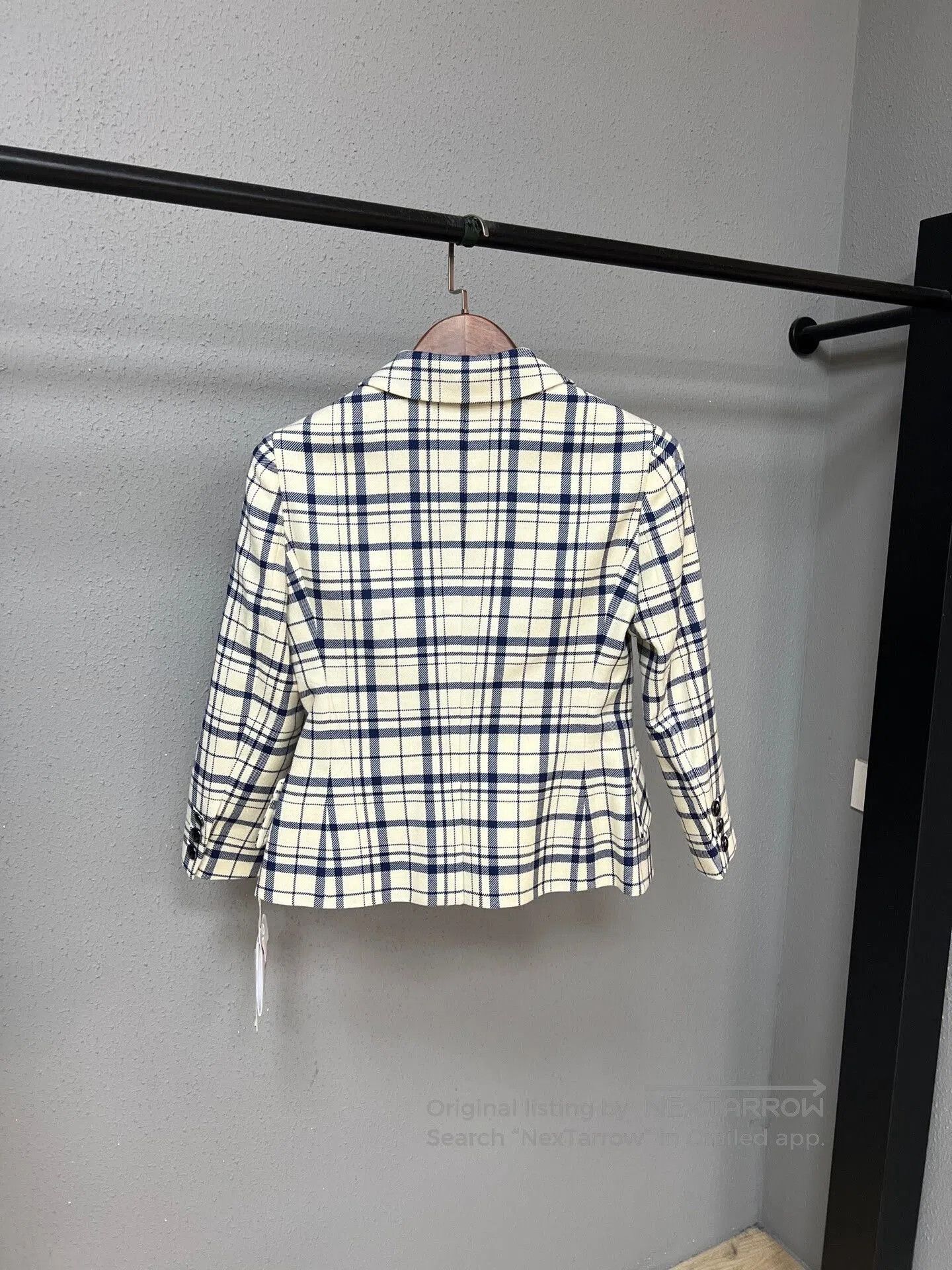 Dior Dior Blue and White Checkered Blazer. Size XS / US 0-2 / IT 36-38 - 2 Thumbnail