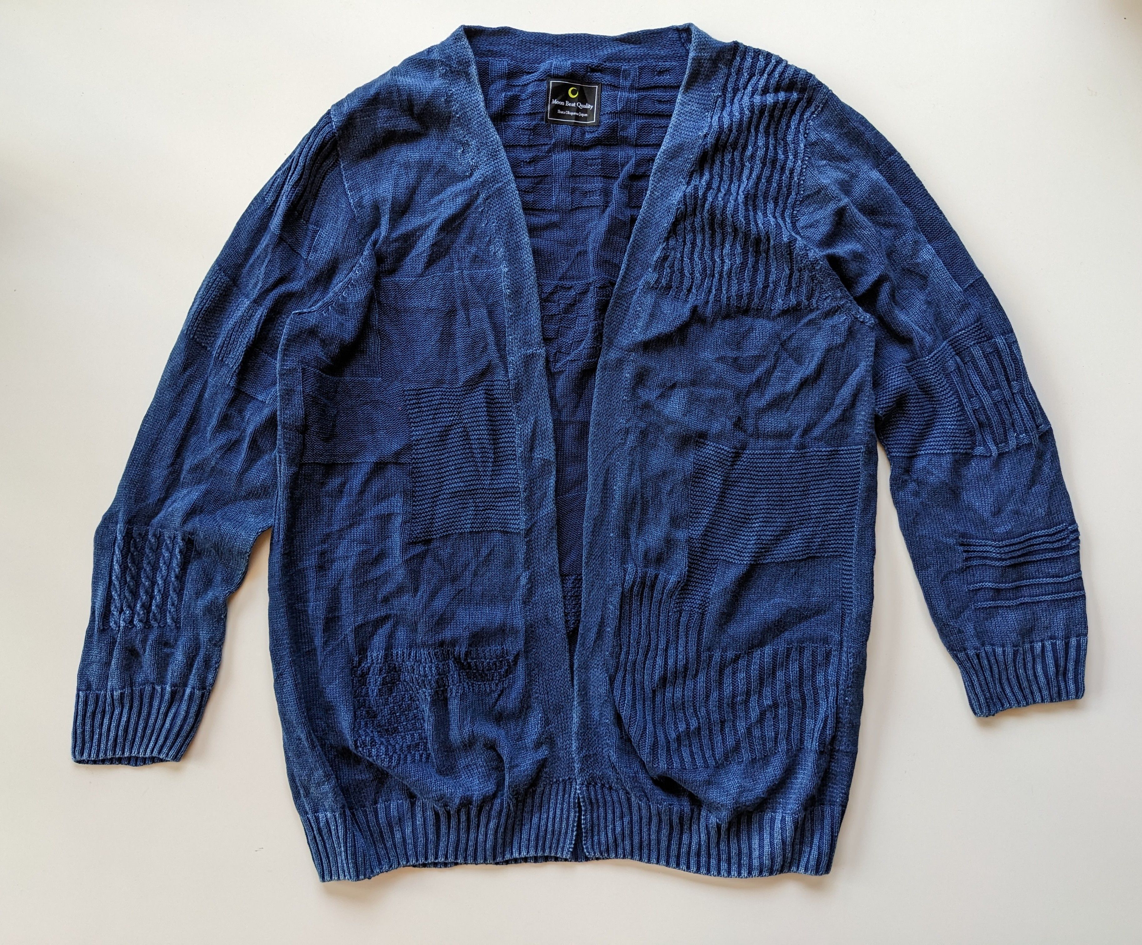 Indigo × Japanese Brand Moon Beat Clothing indigo cardigan Size US M / EU 48-50 / 2 - 1 Thumbnail