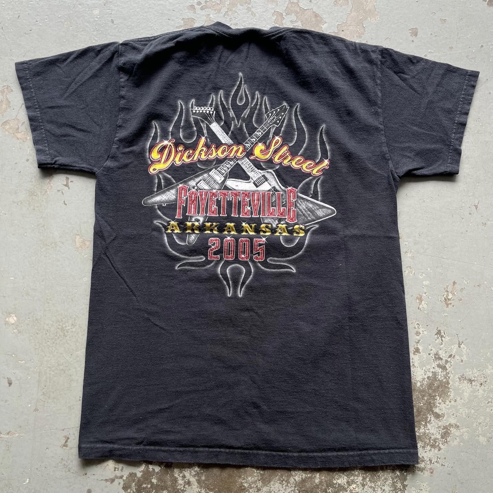 Fruit Of The Loom × Vintage Vintage Y2K Dickson Street Biker Blues BBQ Arkansas Shirt Size US M / EU 48-50 / 2 - 2 Thumbnail