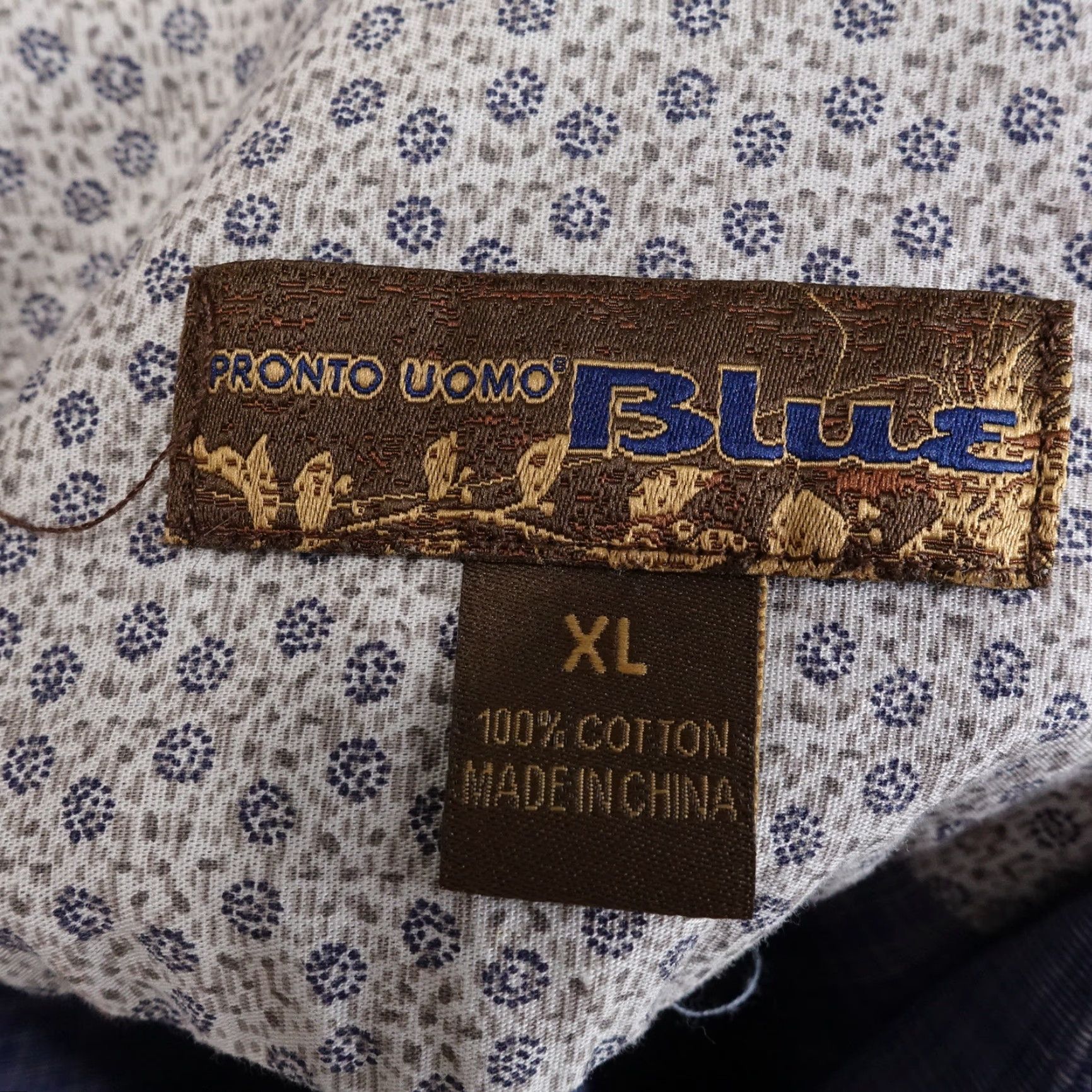 Pronto Uomo PRONTO UOMO BLUE PLAID BUTTON DOWN SHIRT MENS XL LONG SLEEVE Size US XL / EU 56 / 4 - 7 Thumbnail