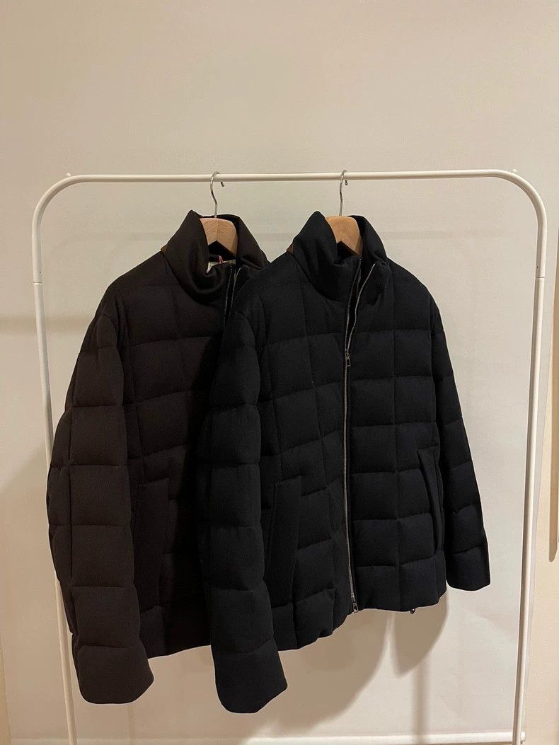 Loro Piana LORO PIANA Rising three-dimensional checkered down jacket Size US XL / EU 56 / 4 - 1 Thumbnail