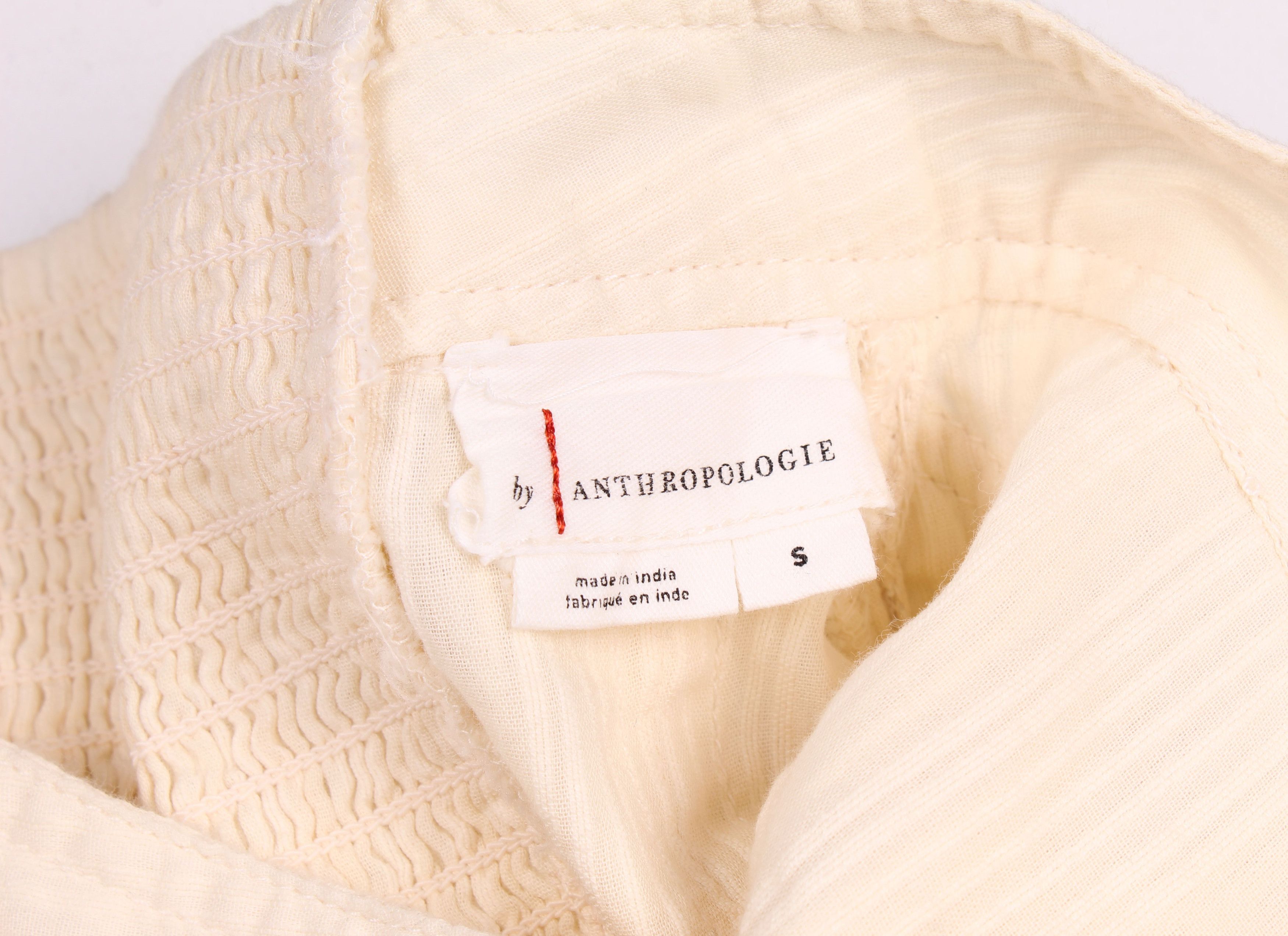 Anthropologie Anthropologie Cream Cottage Core Fairy Mini Pleated Skirt Size 28" / US 6 / IT 42 - 5 Thumbnail