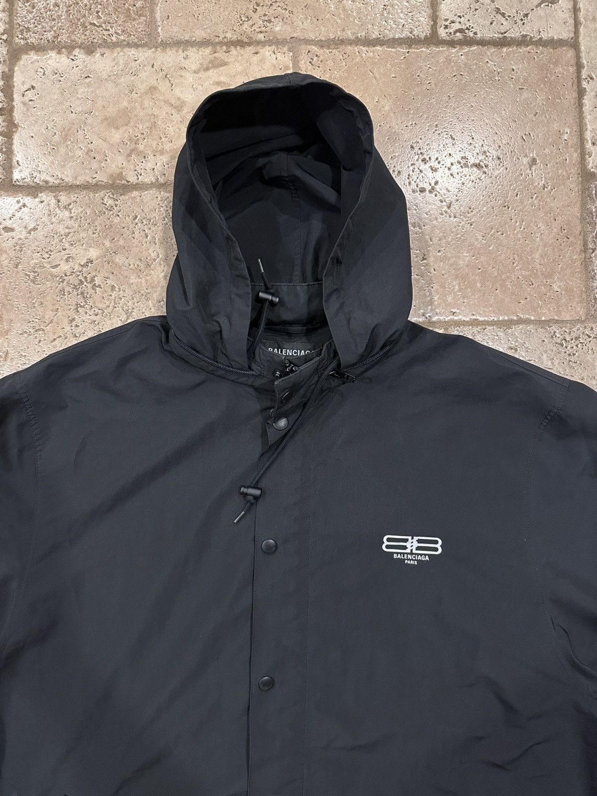 Balenciaga Balenciaga Double BB Icon Arm Print Coaches Black Zip Jacket Size US M / EU 48-50 / 2 - 7 Thumbnail
