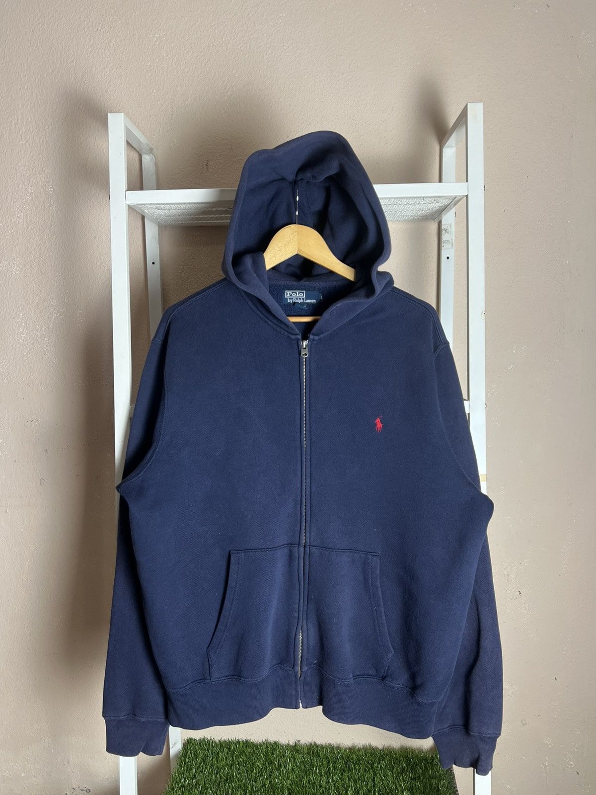 Polo Ralph Lauren × Vintage Vintage Polo Ralph Lauren Zipper Hooded Faded Size US L / EU 52-54 / 3 - 1 Thumbnail