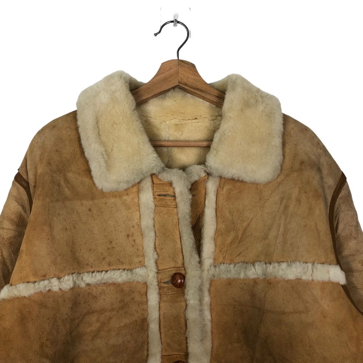PPFM 🔥90’s Suede Sherpa Shearling PPFM Mink Fur Jacket Size US M / EU 48-50 / 2 - 3 Thumbnail