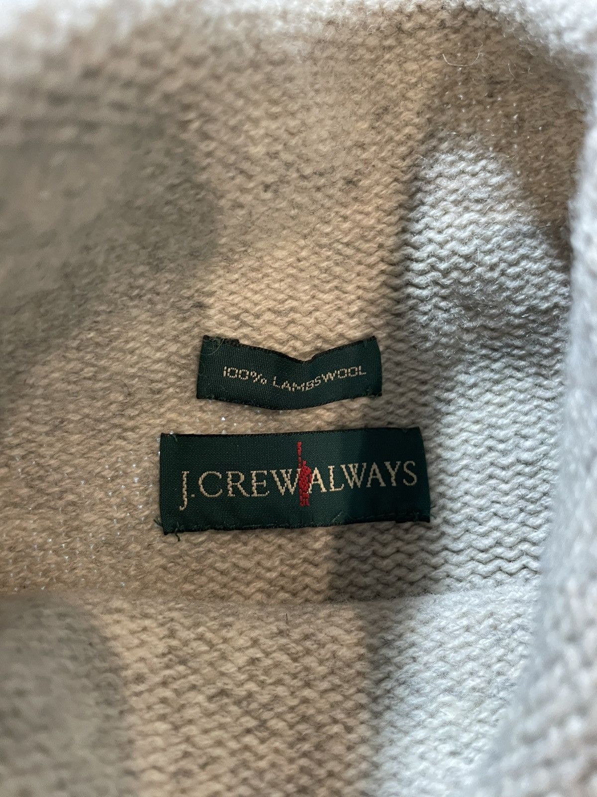 J.Crew J.Crew Rollneck Sweater with Chest Stripe in Heather Taupe Size US S / EU 44-46 / 1 - 4 Thumbnail