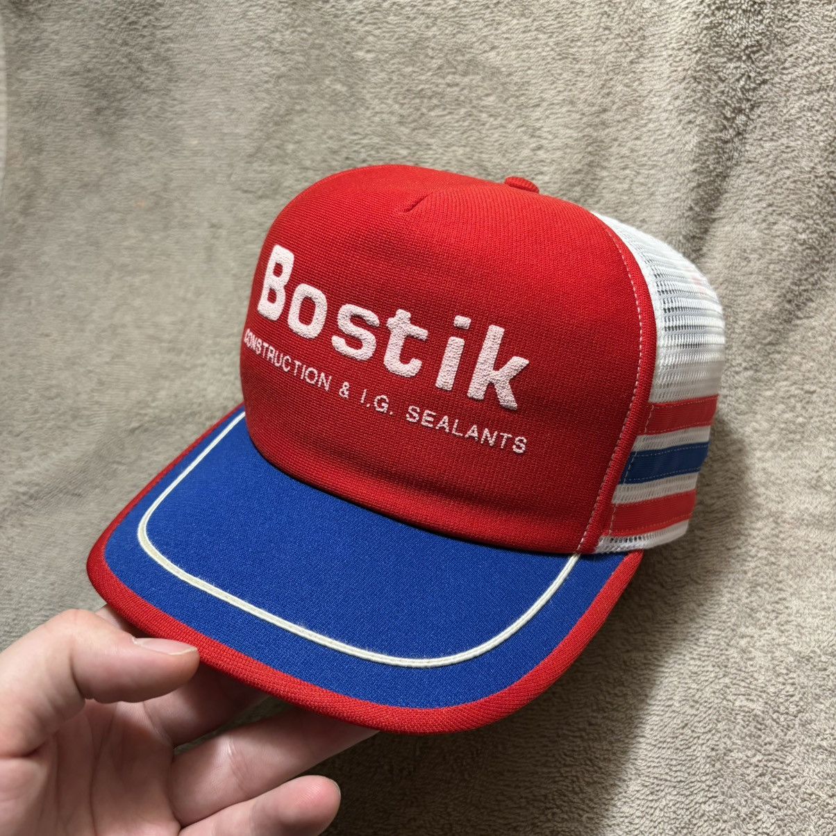 Vintage Vintage K Brand 3 Stripe Mesh Trucker SnapBack Hat 70s USA Size ONE SIZE - 3 Thumbnail