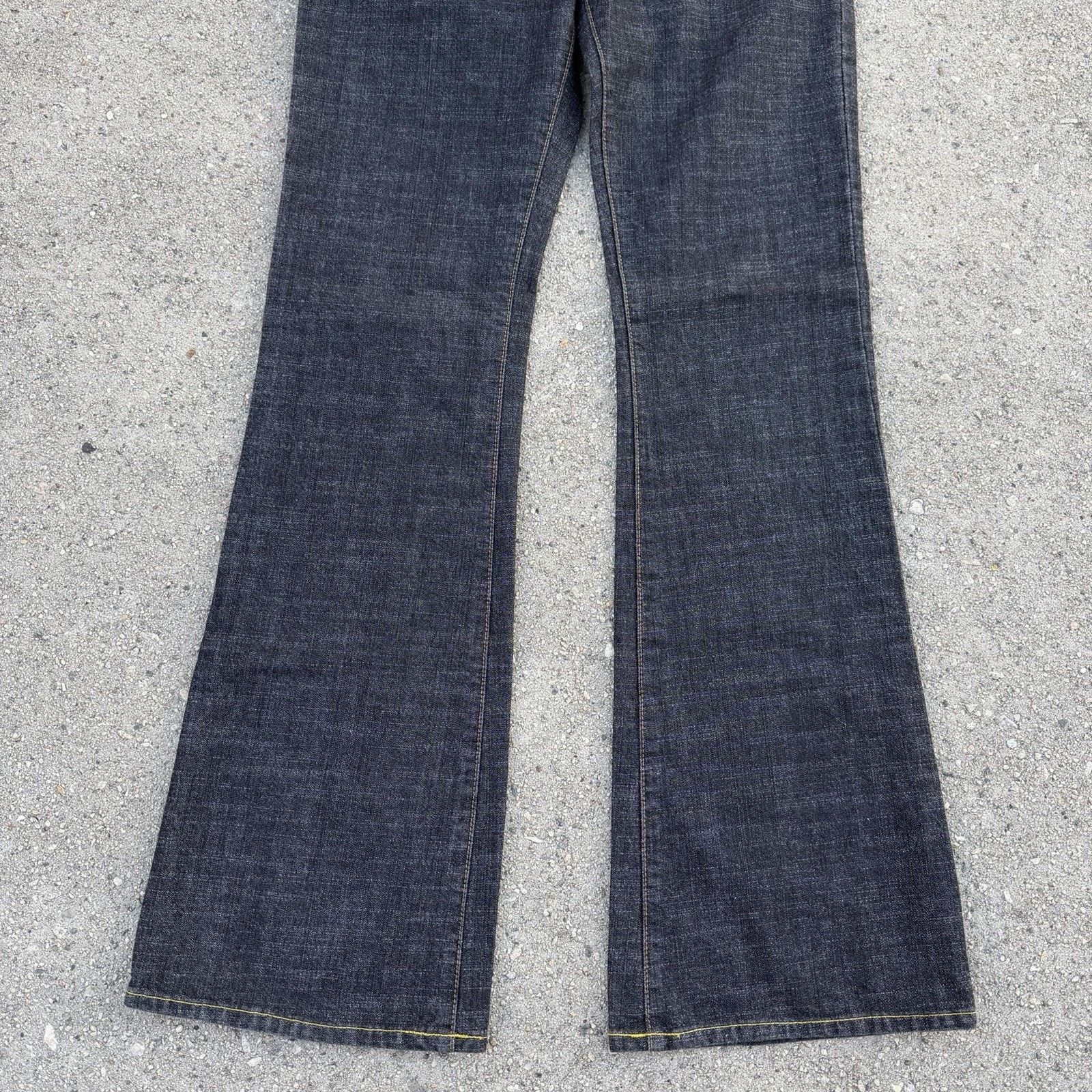 Vintage × Von Dutch Vintage Y2K Von Dutch Low Rise Bell Bottom Flare Denim Jeans Size 29" - 6 Thumbnail