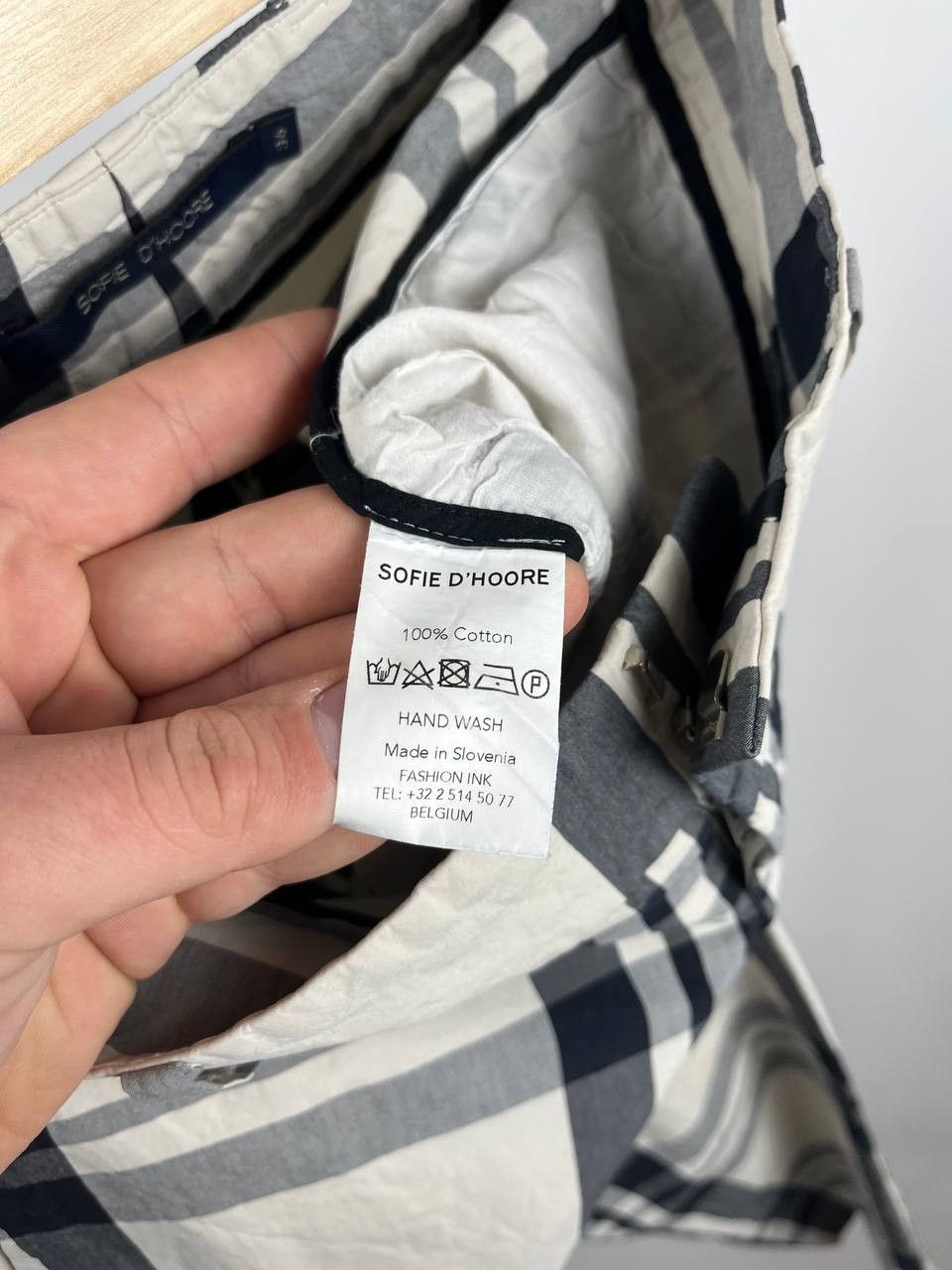 SOFIE D'HOORE Sofie D'hooreTartan Check Trousers Black White Plaid Size 30" / US 8 / IT 44 - 9 Thumbnail