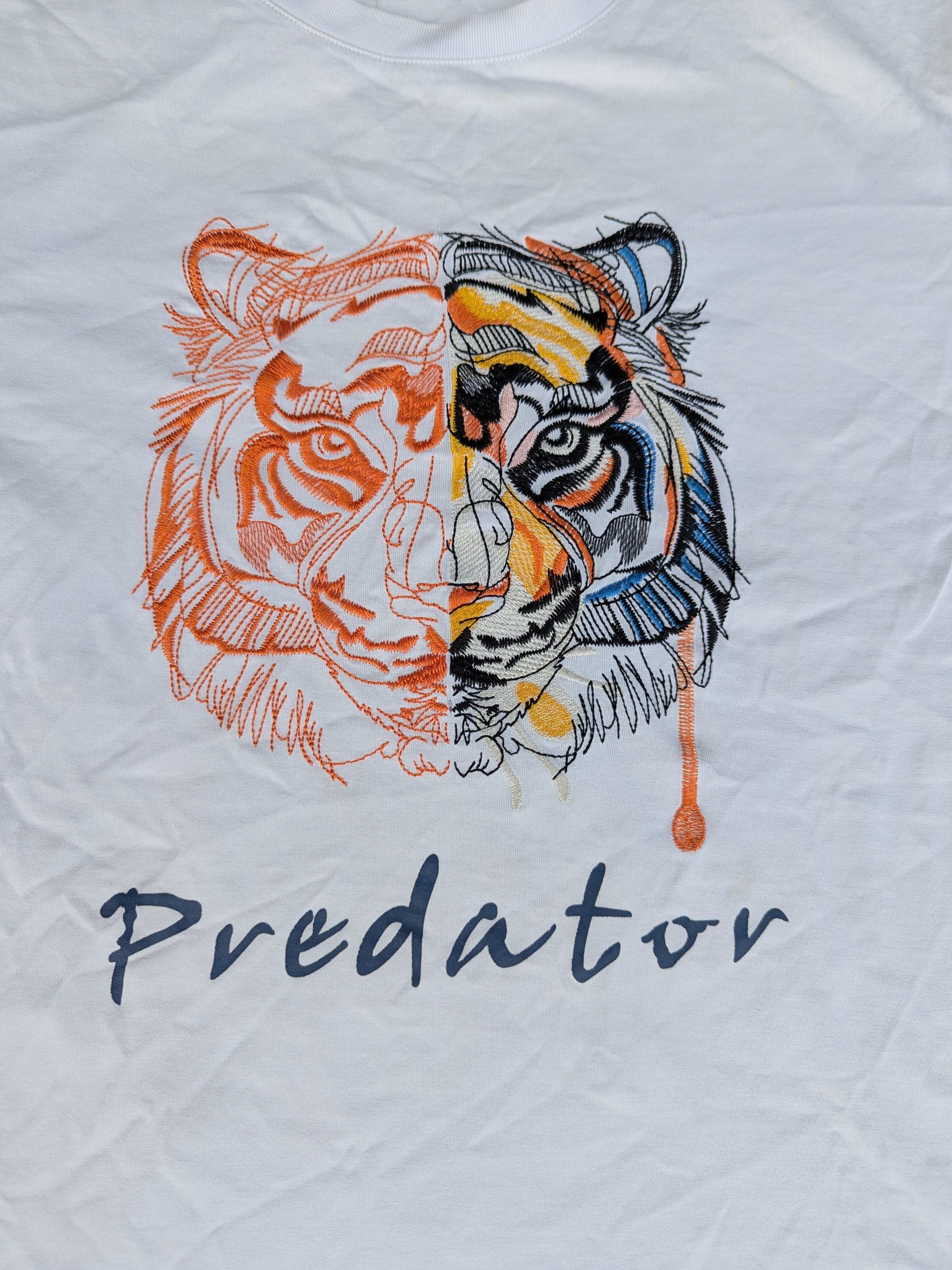Japanese Brand Vintage Predator Tiger Embroidered T Shirt Size US M / EU 48-50 / 2 - 4 Thumbnail