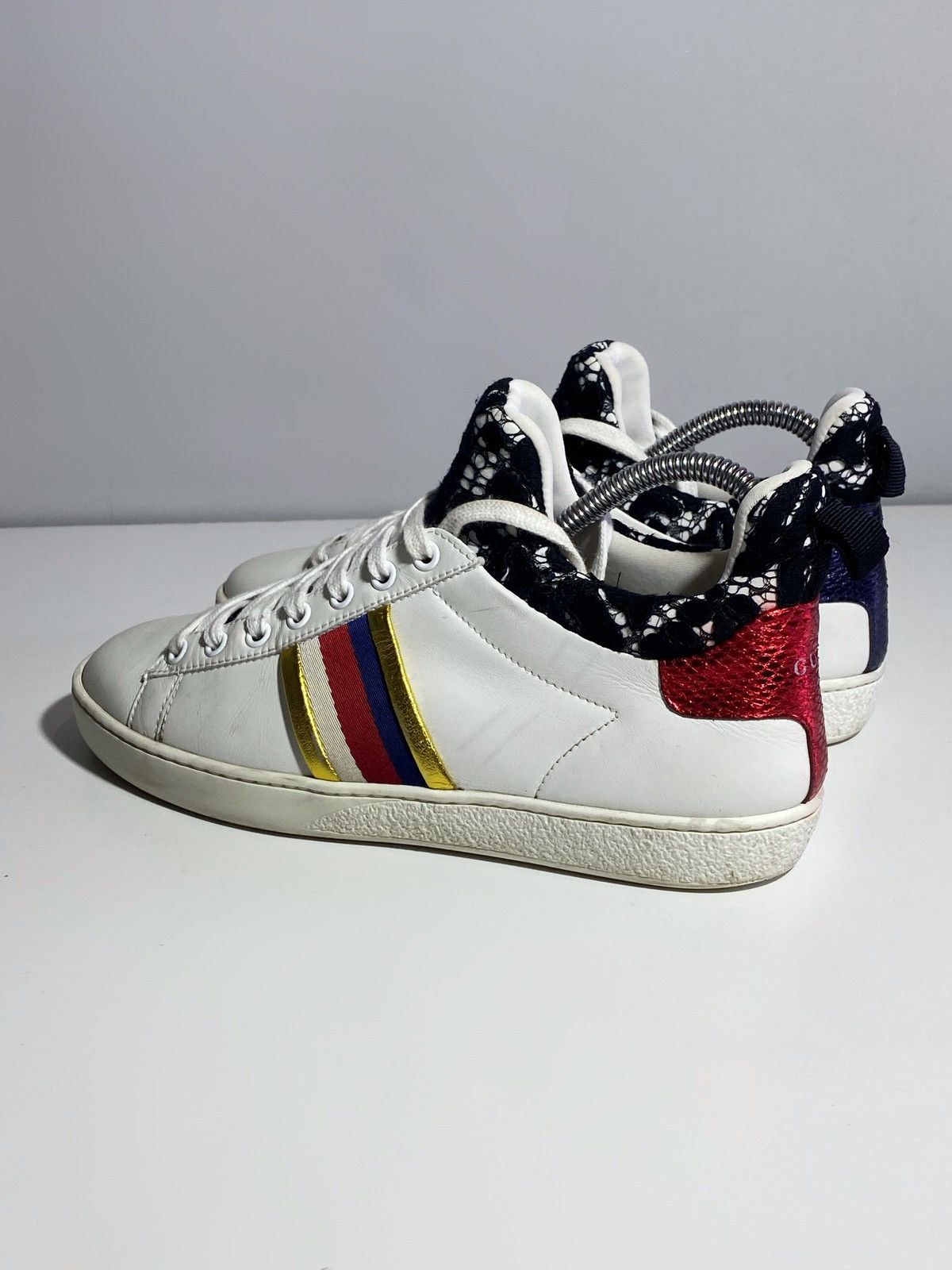 Gucci Gucci Women’s Ace Leather Trainers Size US 7 / IT 37 - 3 Thumbnail
