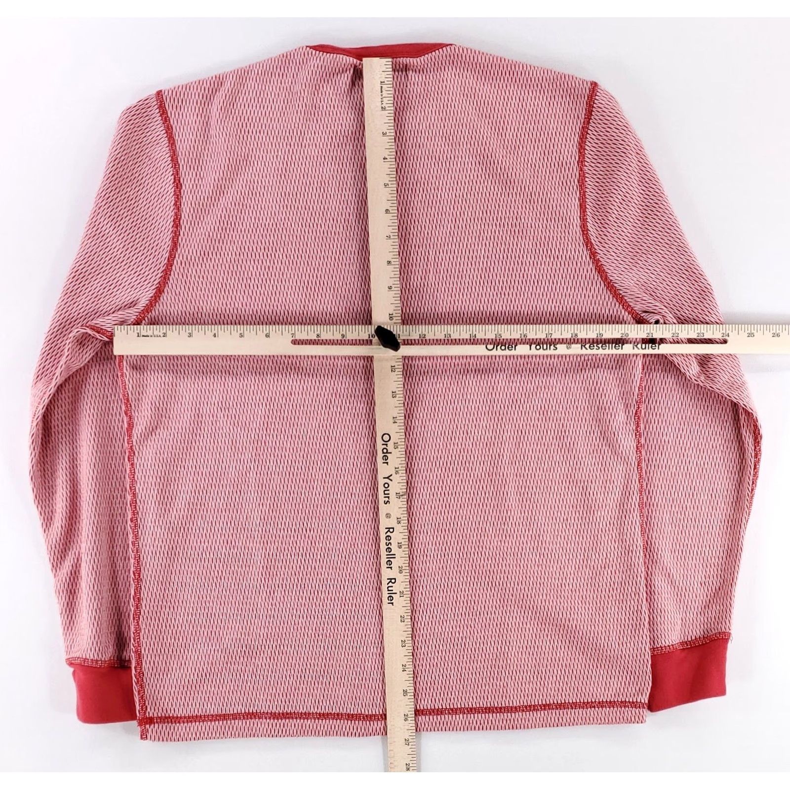 Wallace & Barnes Wallace & Barnes Shirt Red Mens L Crew Neck Knit Long Sleeve Pullover Textured Knit Shirt Size US L / EU 52-54 / 3 - 8 Thumbnail