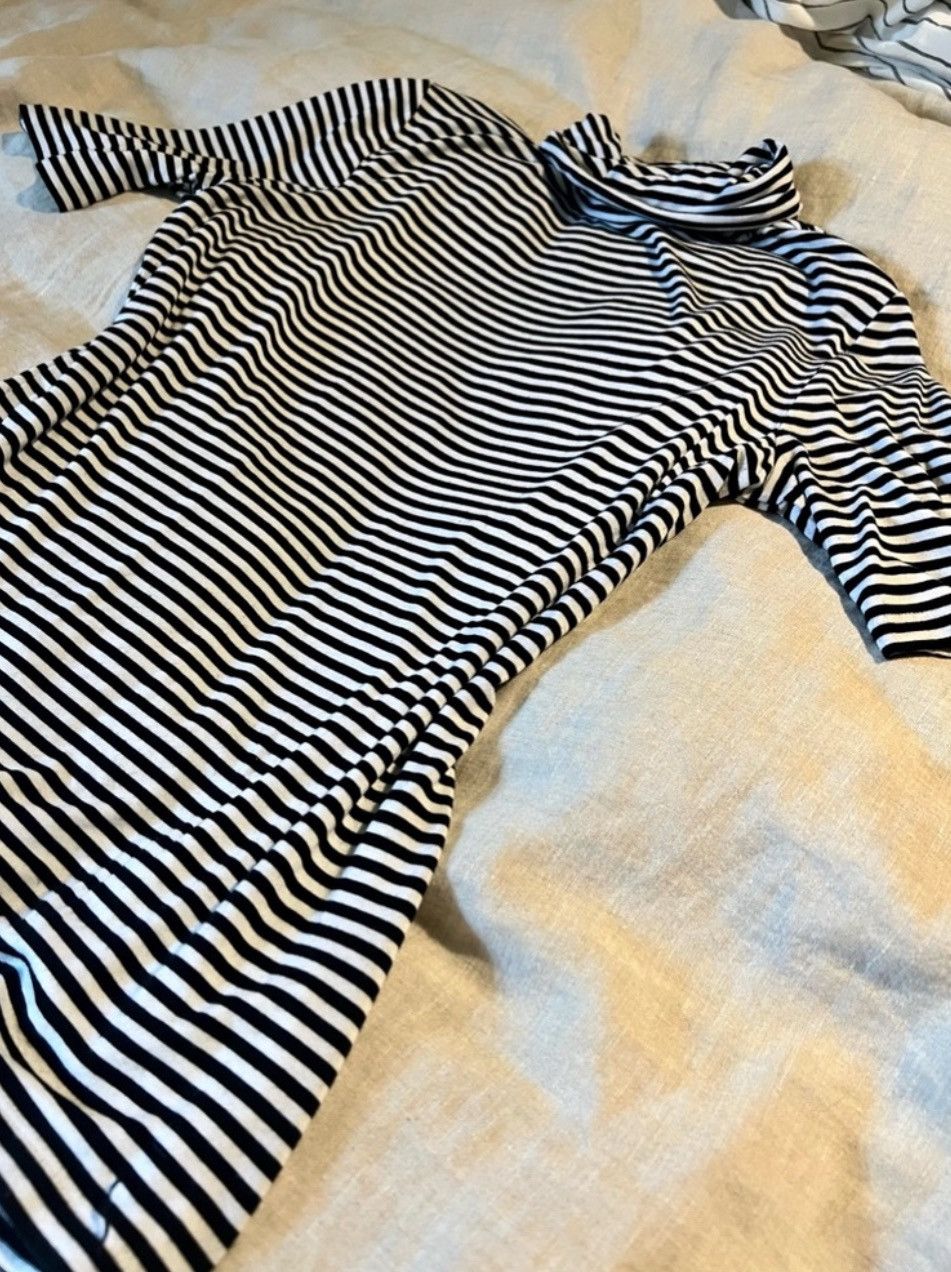 Michael Kors Michael Kors Stripe relaxed cowl Turtleneck fitted top tee Size S / US 4 / IT 40 - 4 Thumbnail