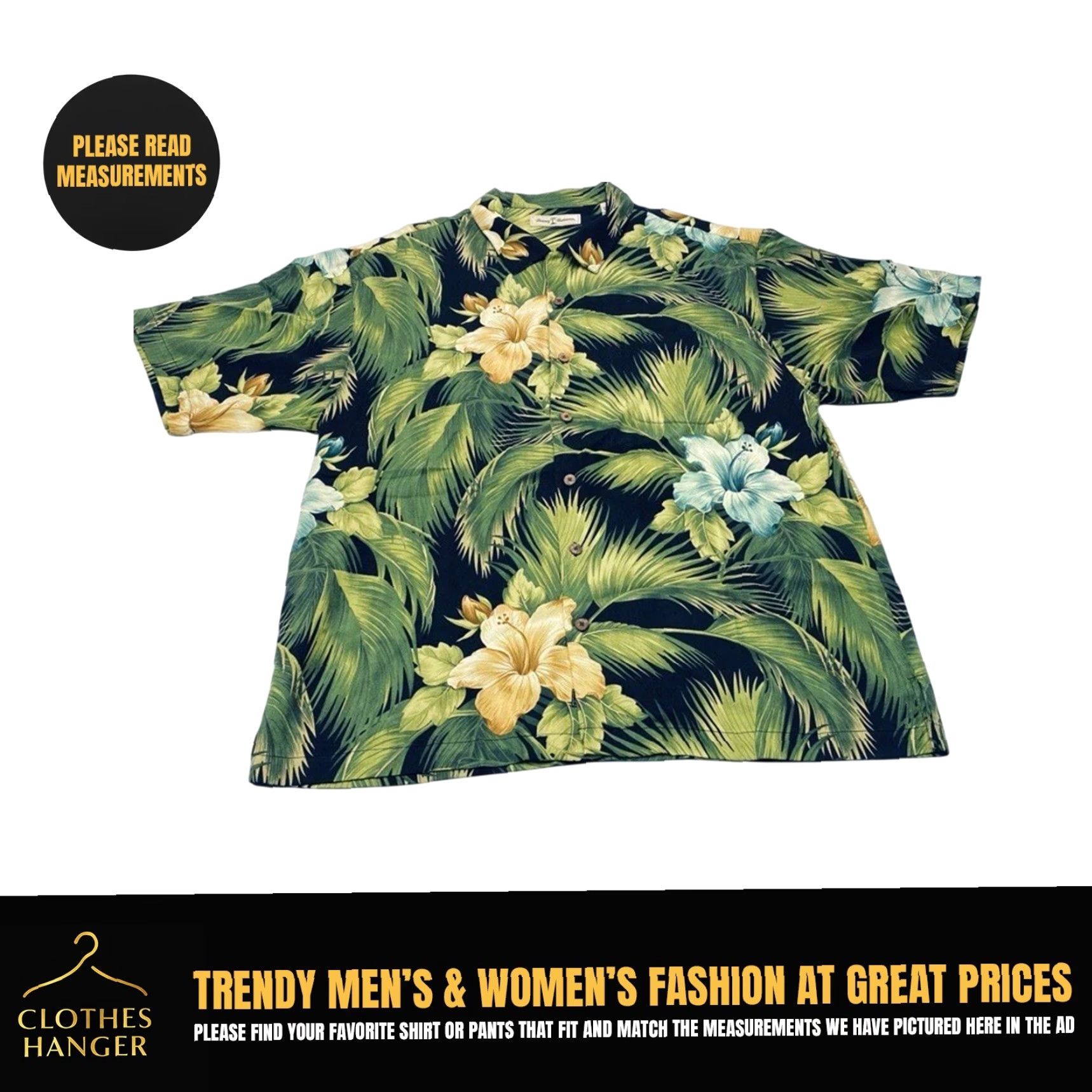 Tommy Bahama Tommy Bahama Hawaiian Shirt Mens XL 100% Silk Short Sleeve Floral Button-Up Beach Pattern Multicolor Size US XL / EU 56 / 4 - 2 Thumbnail