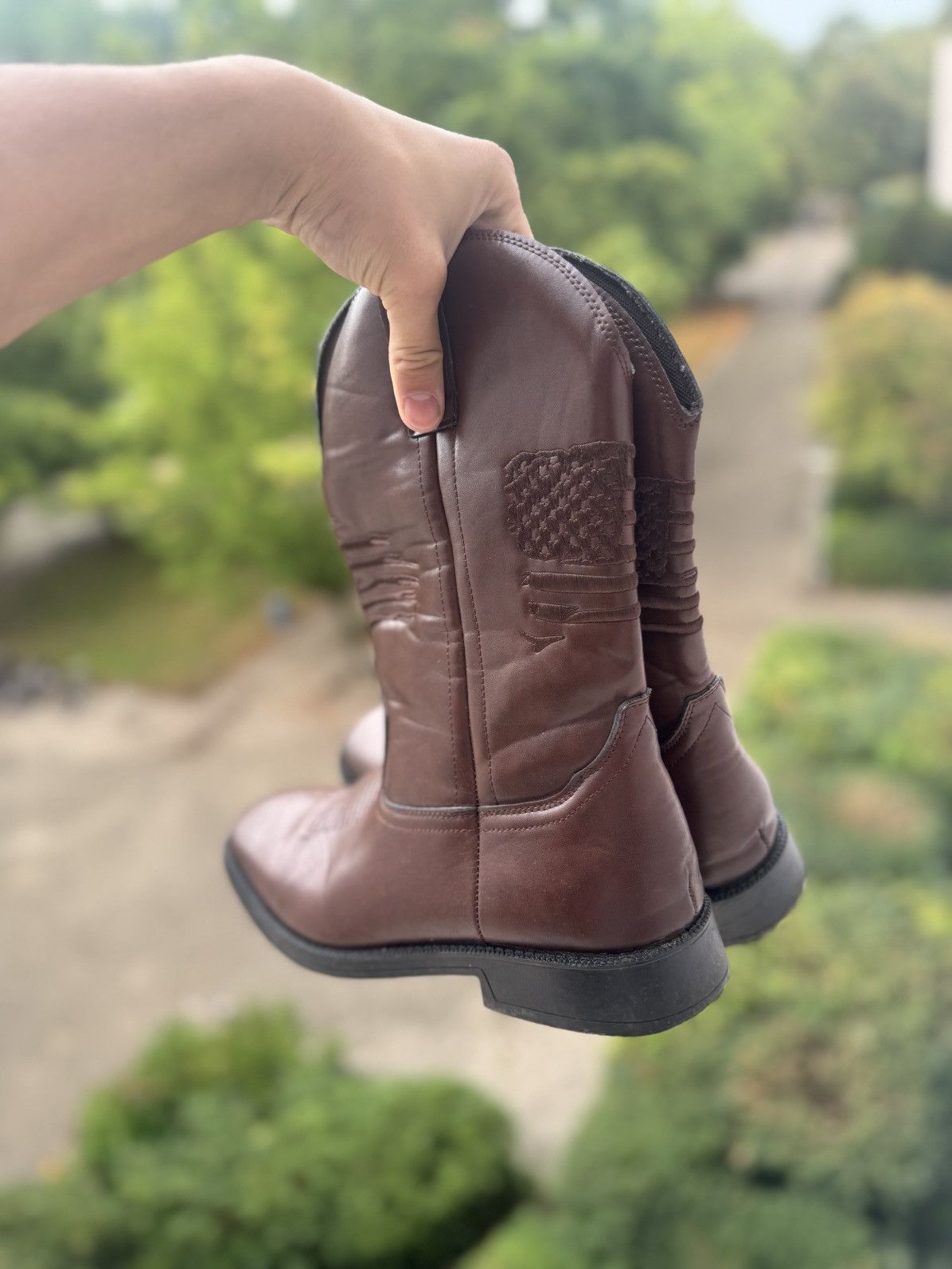 Other Leather Brown Cowboy Boots Avantgarde Streetwear Size US 13 / EU 46 - 4 Thumbnail