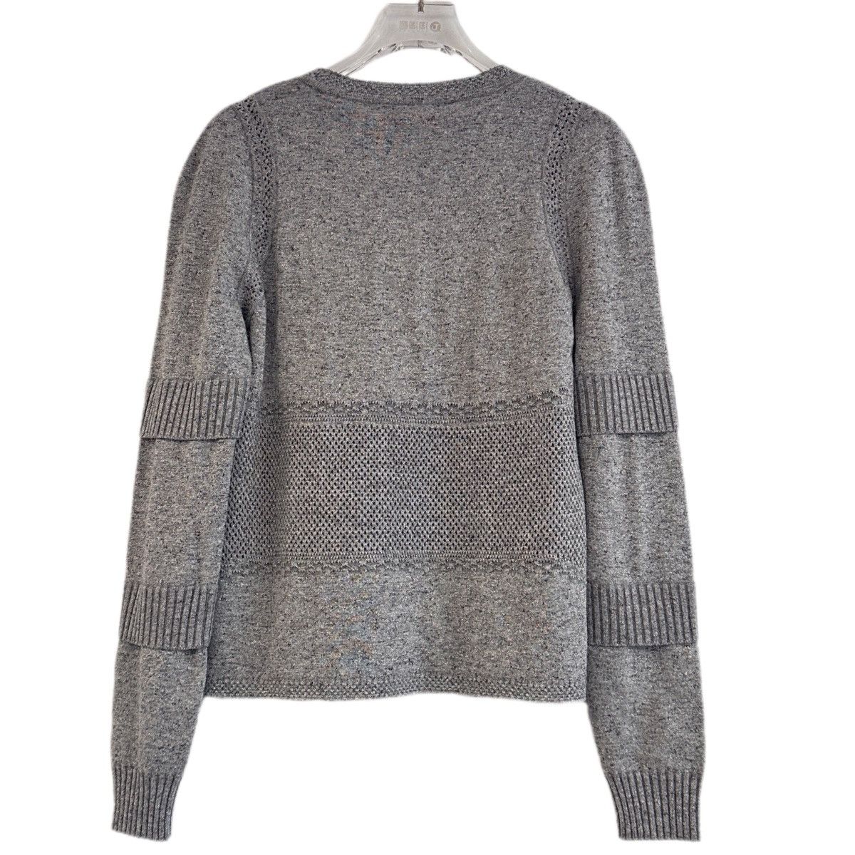 Chanel Chanel Knit Sweater, Grey Silver Shiny Fabric K26WX Size XS / US 0-2 / IT 36-38 - 2 Thumbnail