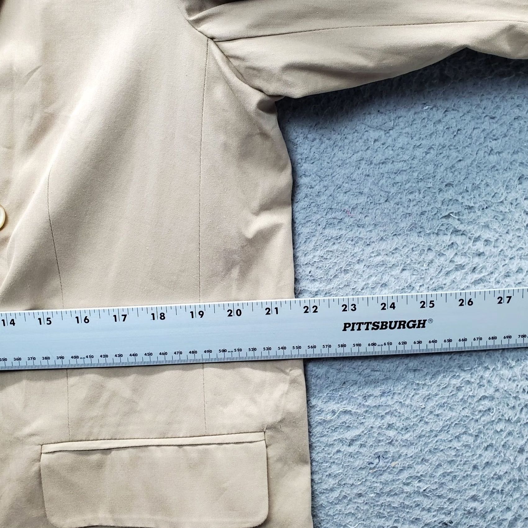 Vintage WAYF Blazer Women XL Tan Lined Double Breasted Jetted Pockets Notch Lapel Formal Womens Size XL Tan Blazer Jacket Size XL / US 12-14 / IT 48-50 - 4 Thumbnail