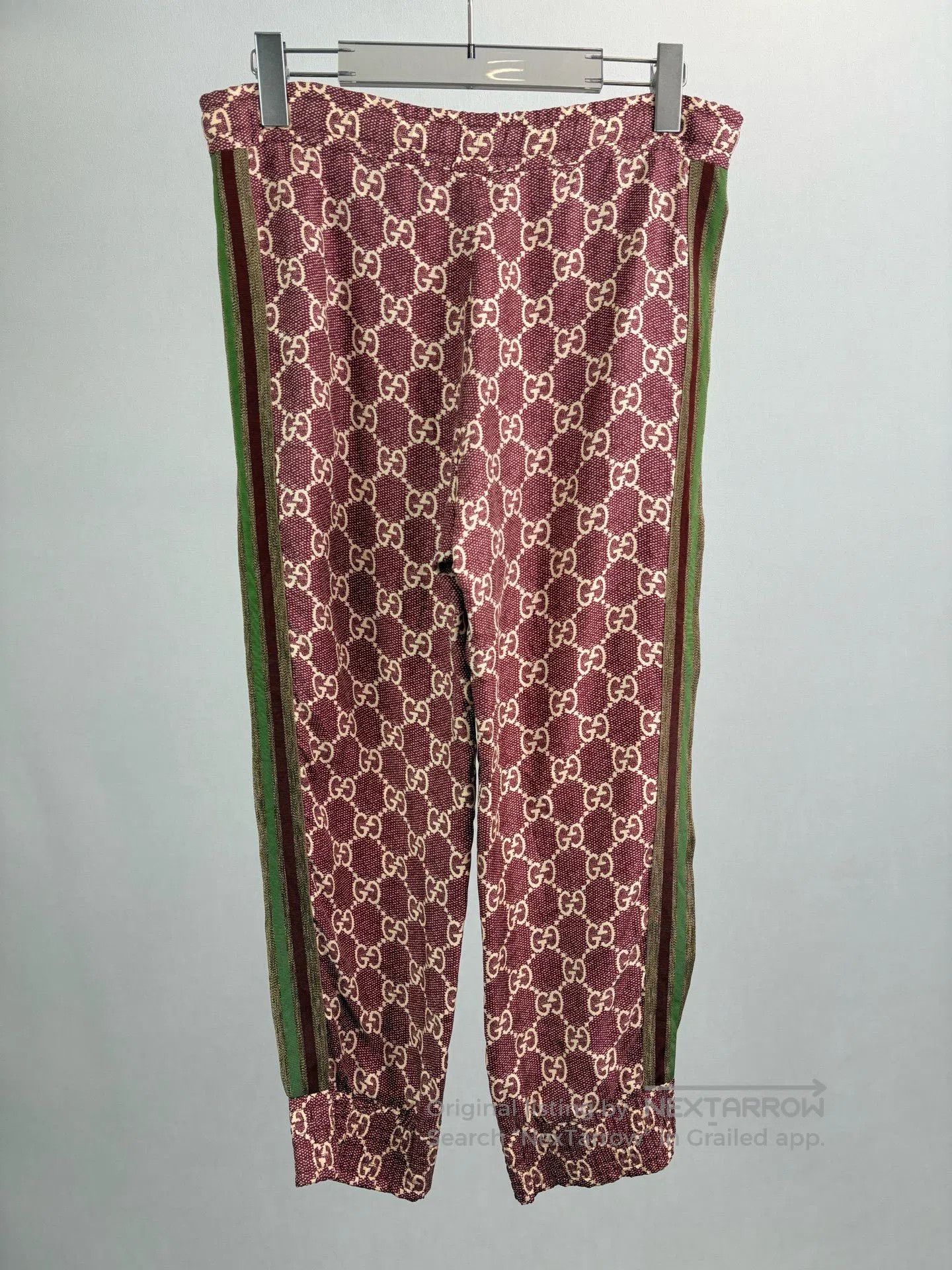 Gucci Gucci Monogram Logo Silk Pants. Size 22" - 2 Thumbnail