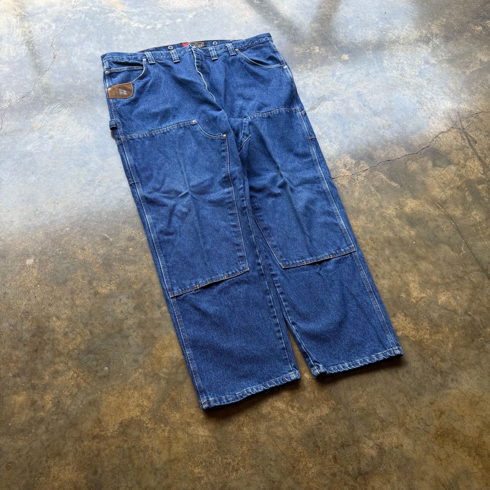 Wrangler Vintage Baggy Carhartt Style Double Knee Jeans Size US 44 / EU 60 - 3 Thumbnail