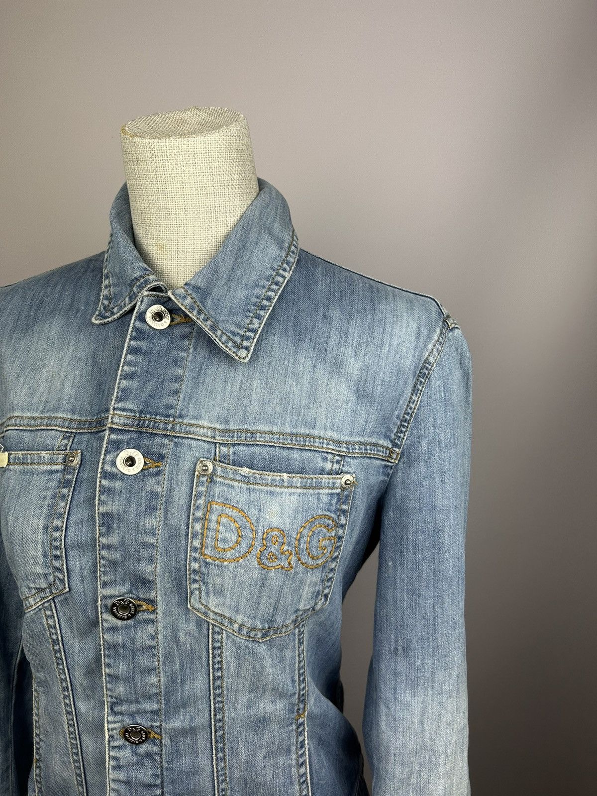 Dolce & Gabbana × Vintage 90s Vintage Dolce & Gabbana D&G Denim Jacket XS y2k RARE Size XS / US 0-2 / IT 36-38 - 3 Thumbnail