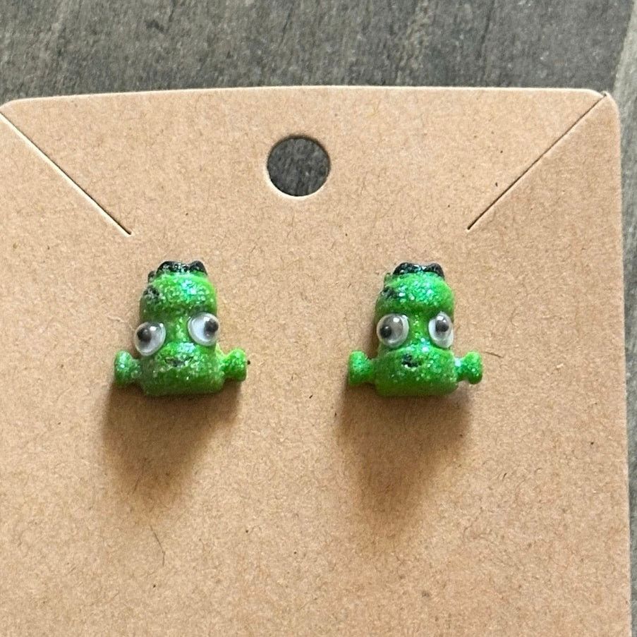 Other green frankenstein stud earrings halloween Size ONE SIZE - 2 Thumbnail