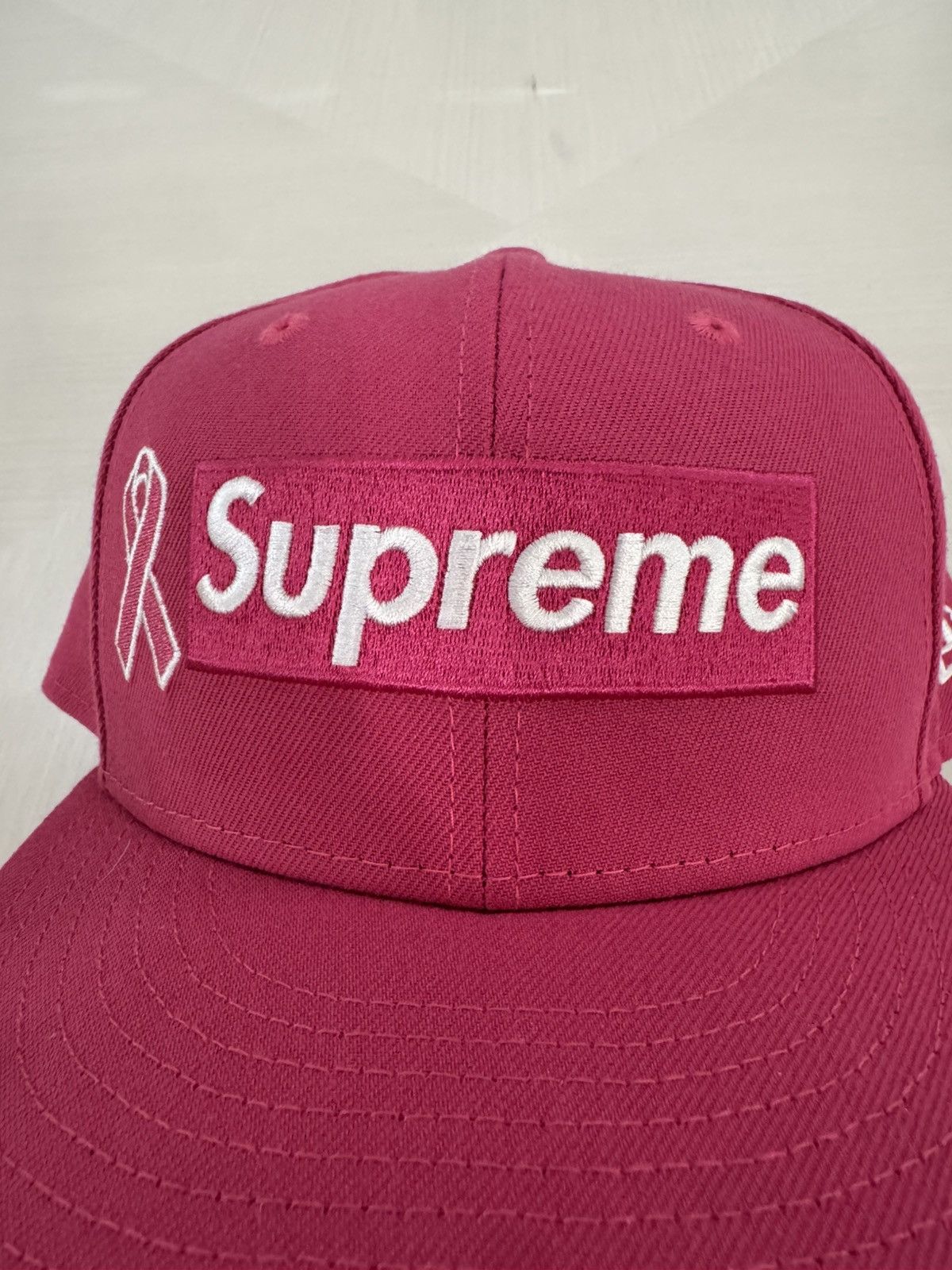 Supreme Supreme Breast Cancer Box Logo Hat Pink 7 3/8 FW25 USED Size ONE SIZE - 3 Thumbnail