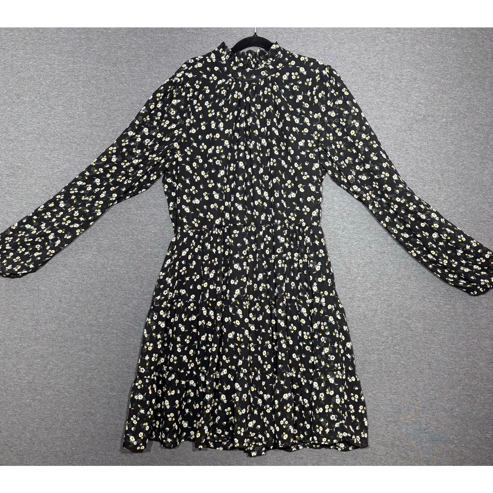 Other Trixxi | Floral Ruffle Neck Long Sleeve Dress Polyester | XL Size XL / US 12-14 / IT 48-50 - 1 Thumbnail