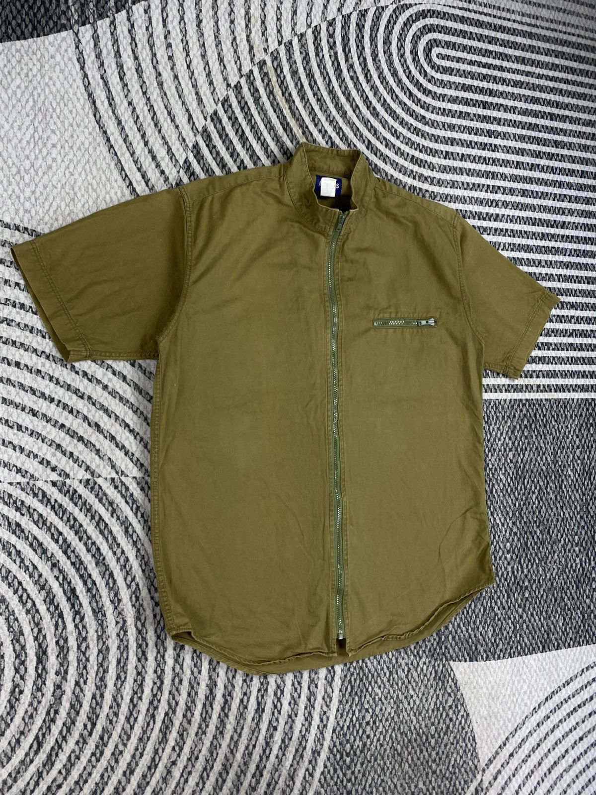 Beams Plus Vtg Beams Olive Green Shortsleeve Zipper Jacket Size US M / EU 48-50 / 2 - 3 Thumbnail