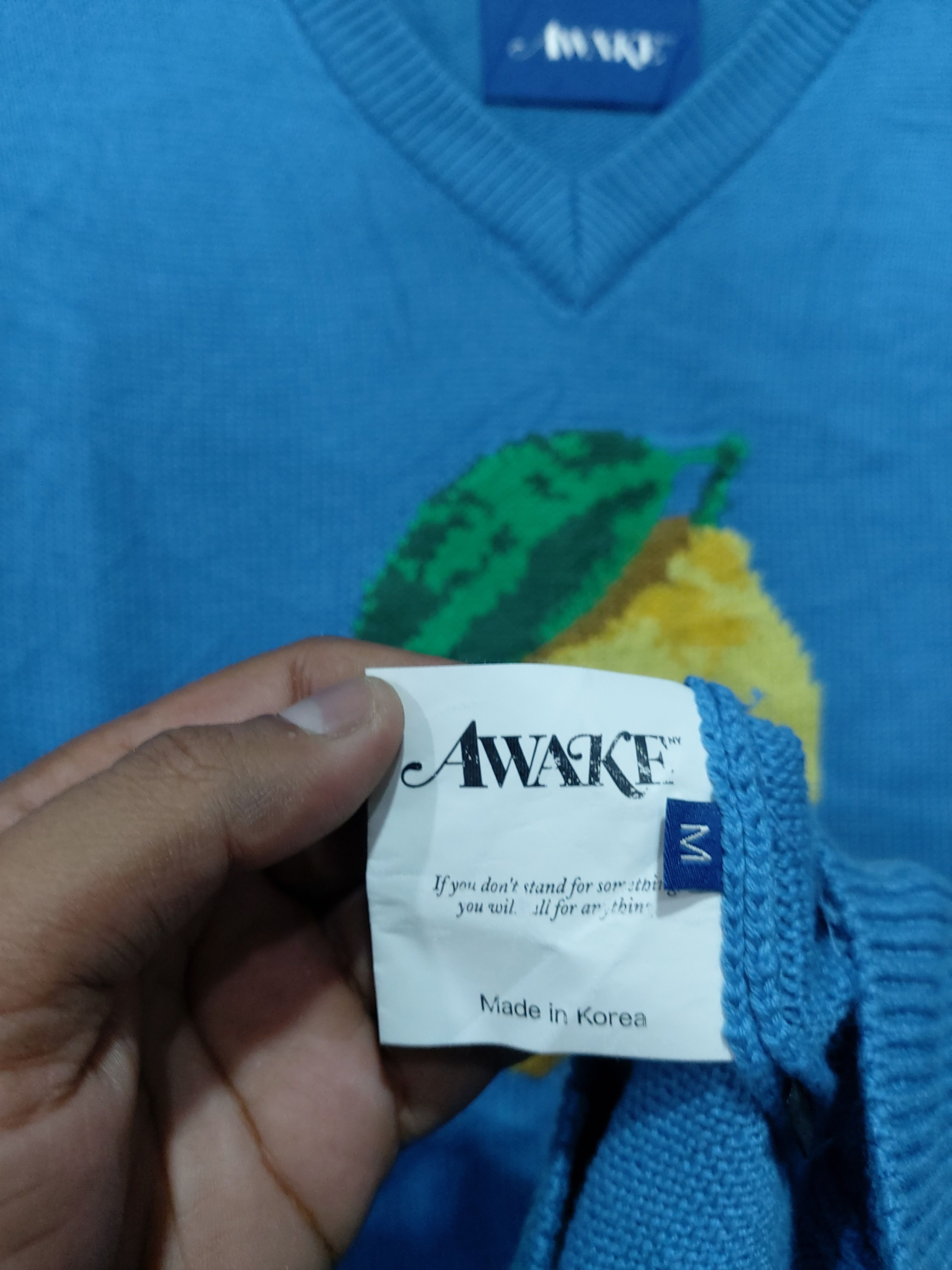 Awake NY AWAKE NY FW 2018 LEMON INTARSIA SWEATER VEST Size US M / EU 48-50 / 2 - 5 Thumbnail