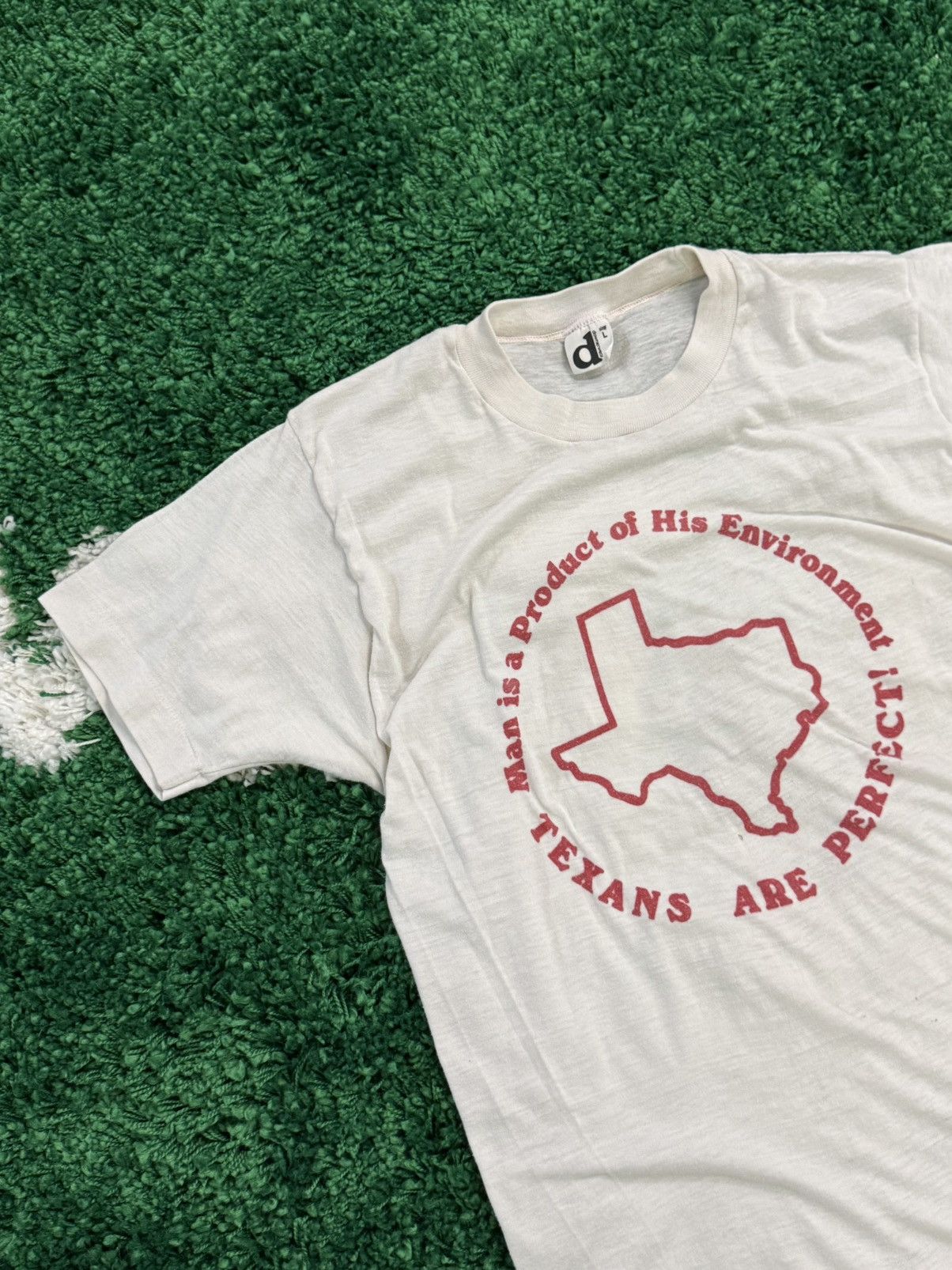 Vintage 70s Vintage Single Stitch Texas Man Perfect Enviorment Tee Size US L / EU 52-54 / 3 - 2 Thumbnail