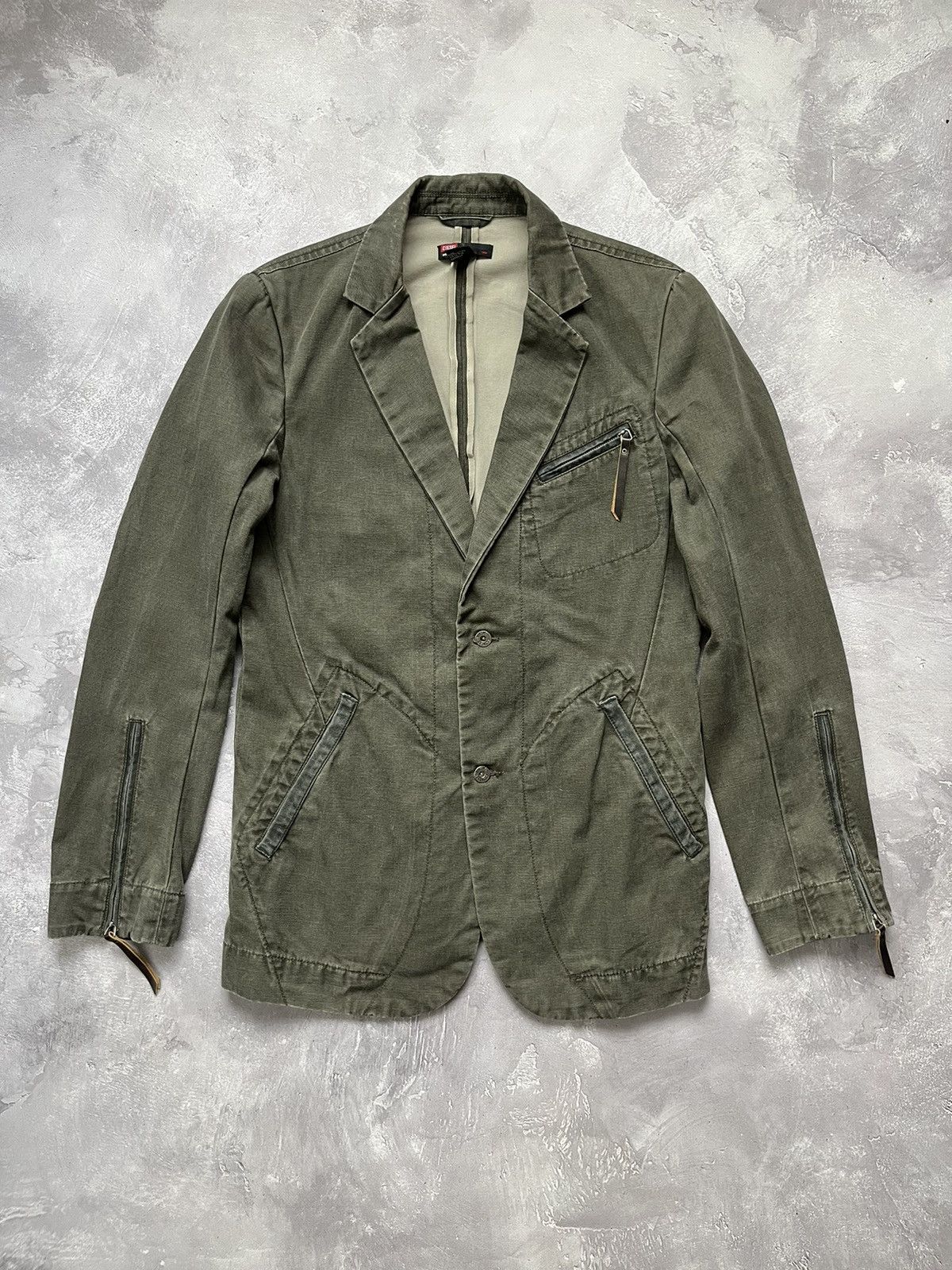 Diesel Vintage Diesel Sky Hub Button Blazer Jacket Size L Rare Size US L / EU 52-54 / 3 - 1 Thumbnail