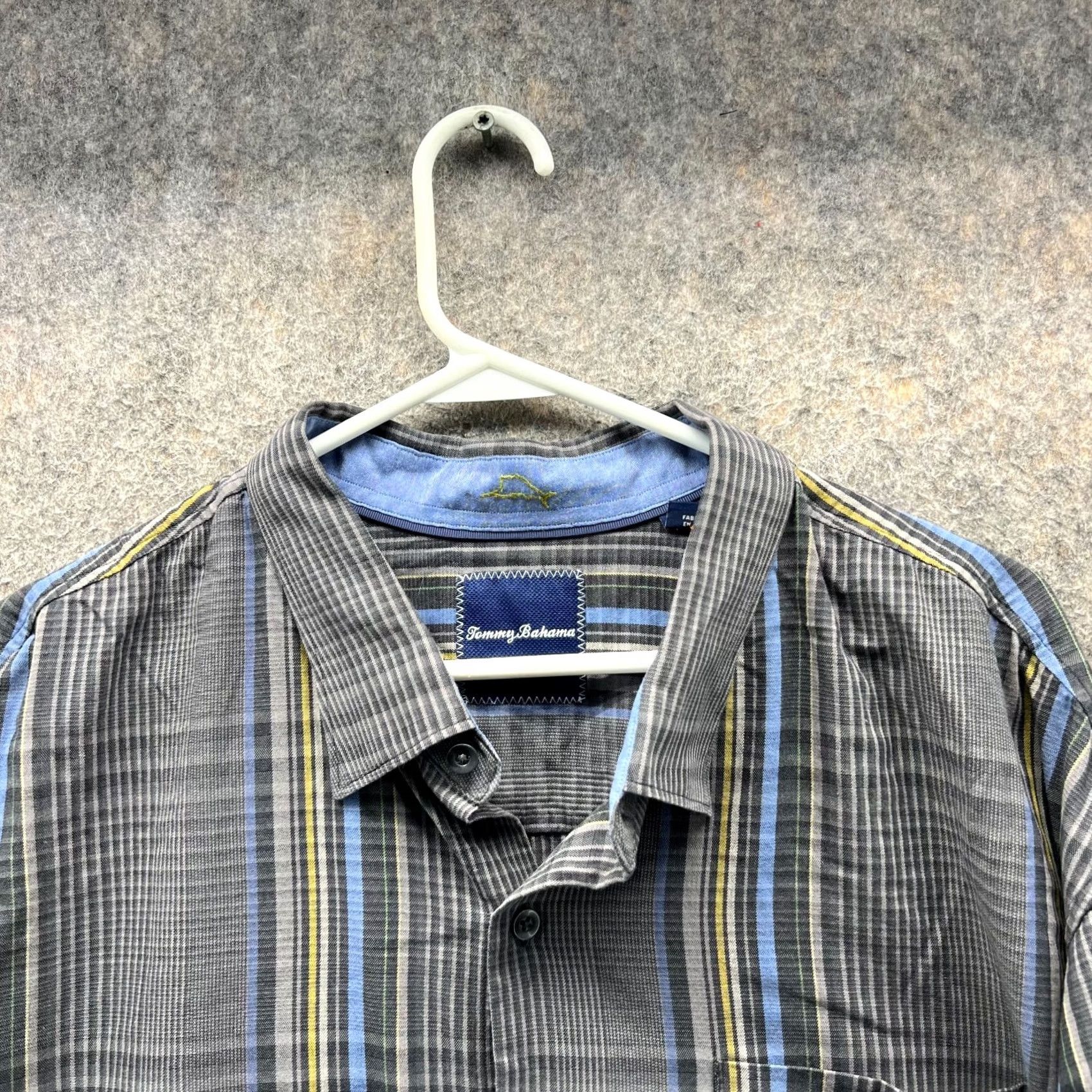 Tommy Bahama VINTAGE Tommy Bahama Shirt Men 2XT Gray Striped Button-Down Long Sleeve Casual Formal Business Workwear 2XT Big & Tall Mens Size US XXL / EU 58 / 5 - 3 Thumbnail