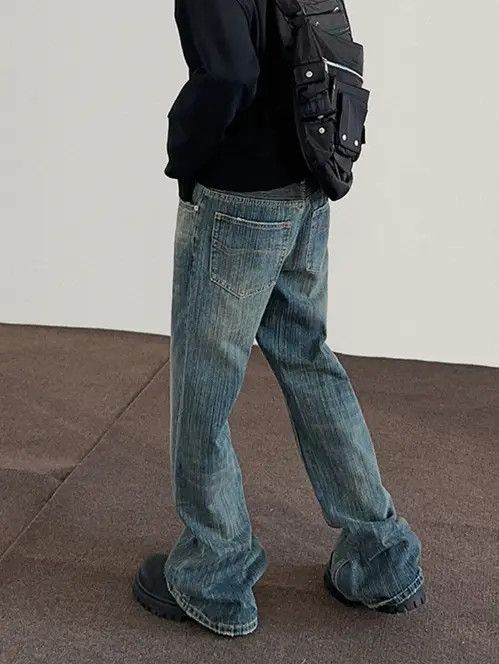 VIBE American cleanfit washed distressed straight bootcut jeans Size US 32 / EU 48 - 4 Thumbnail