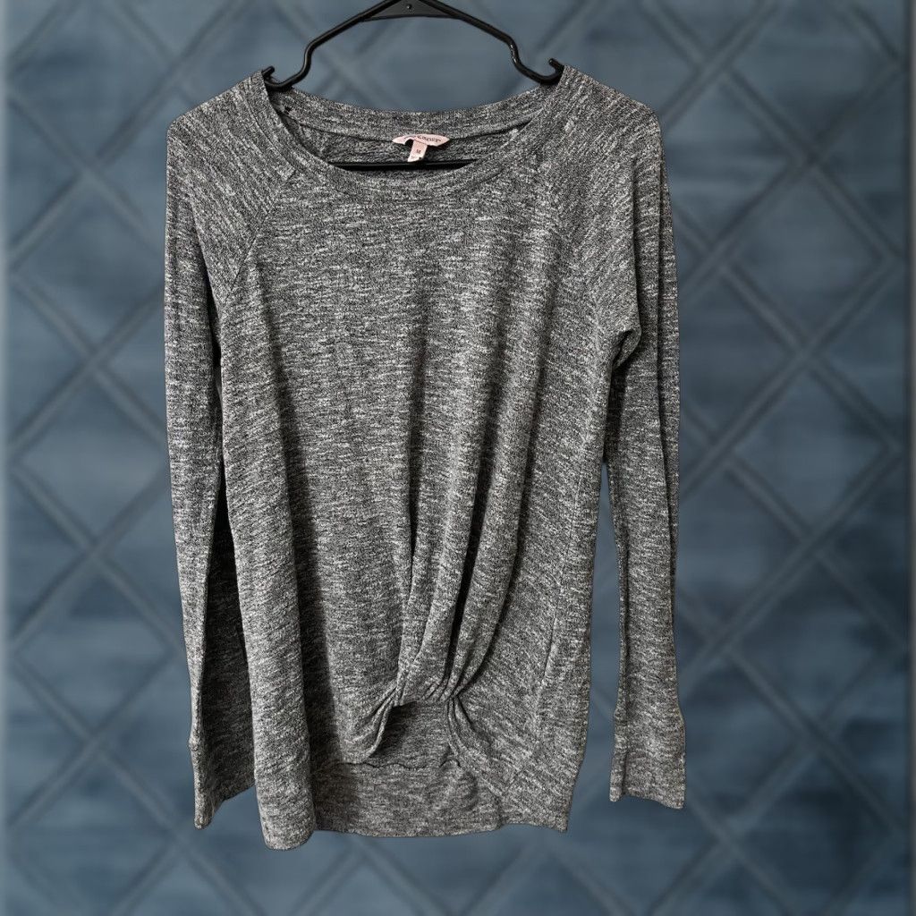Juicy Couture Juicy Couture Shirt Knit Pullover Long Sleeve Knot Front Heathered Gray M Womens Size M / US 6-8 / IT 42-44 - 1 Thumbnail