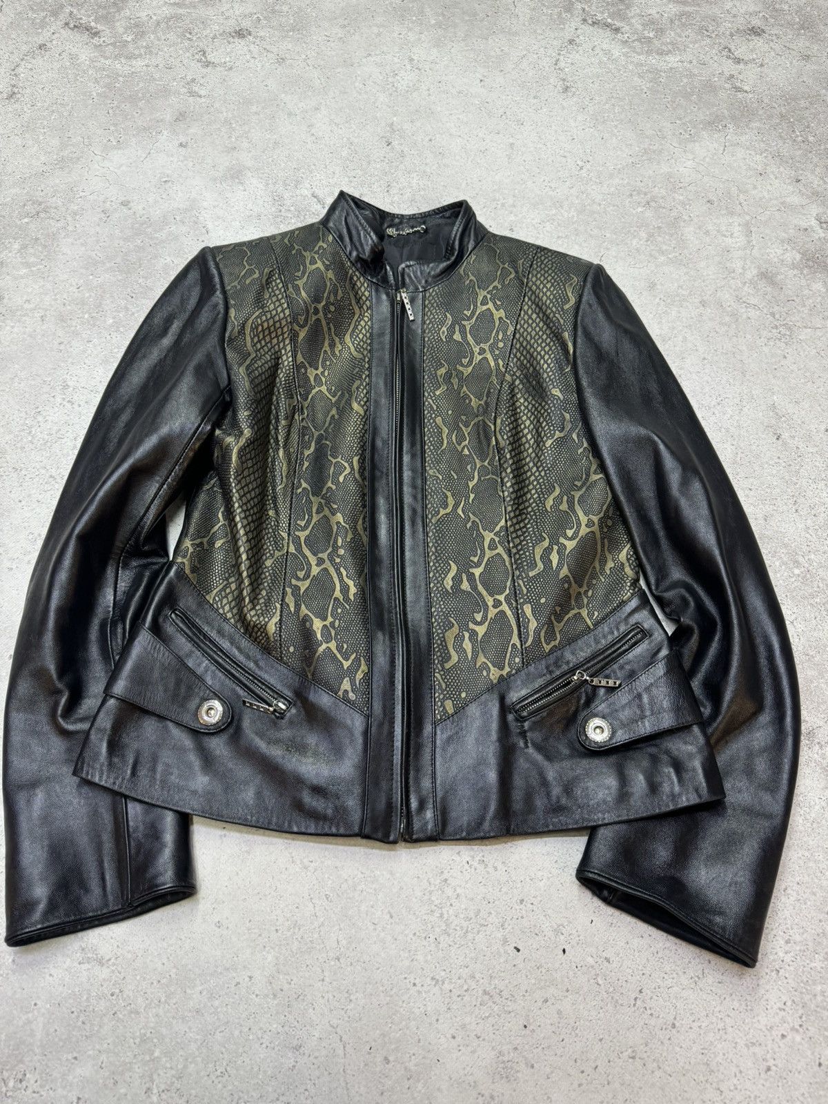 14th Addiction Vintage Leather Snake Jacket Size US M / EU 48-50 / 2 - 6 Thumbnail